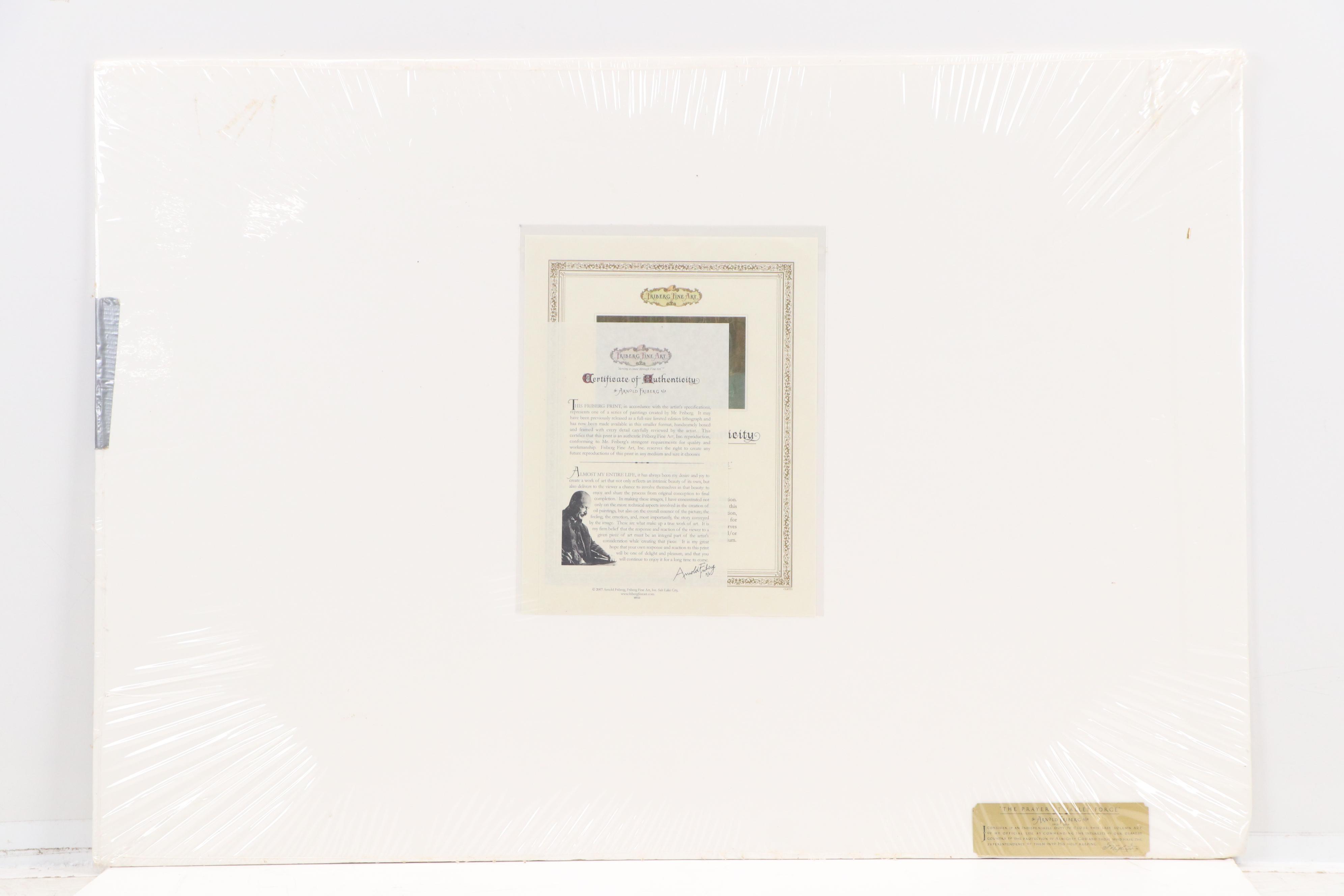 Offset Lithograph After Arnold Friberg "The Prayer at Valley Forge," 2007