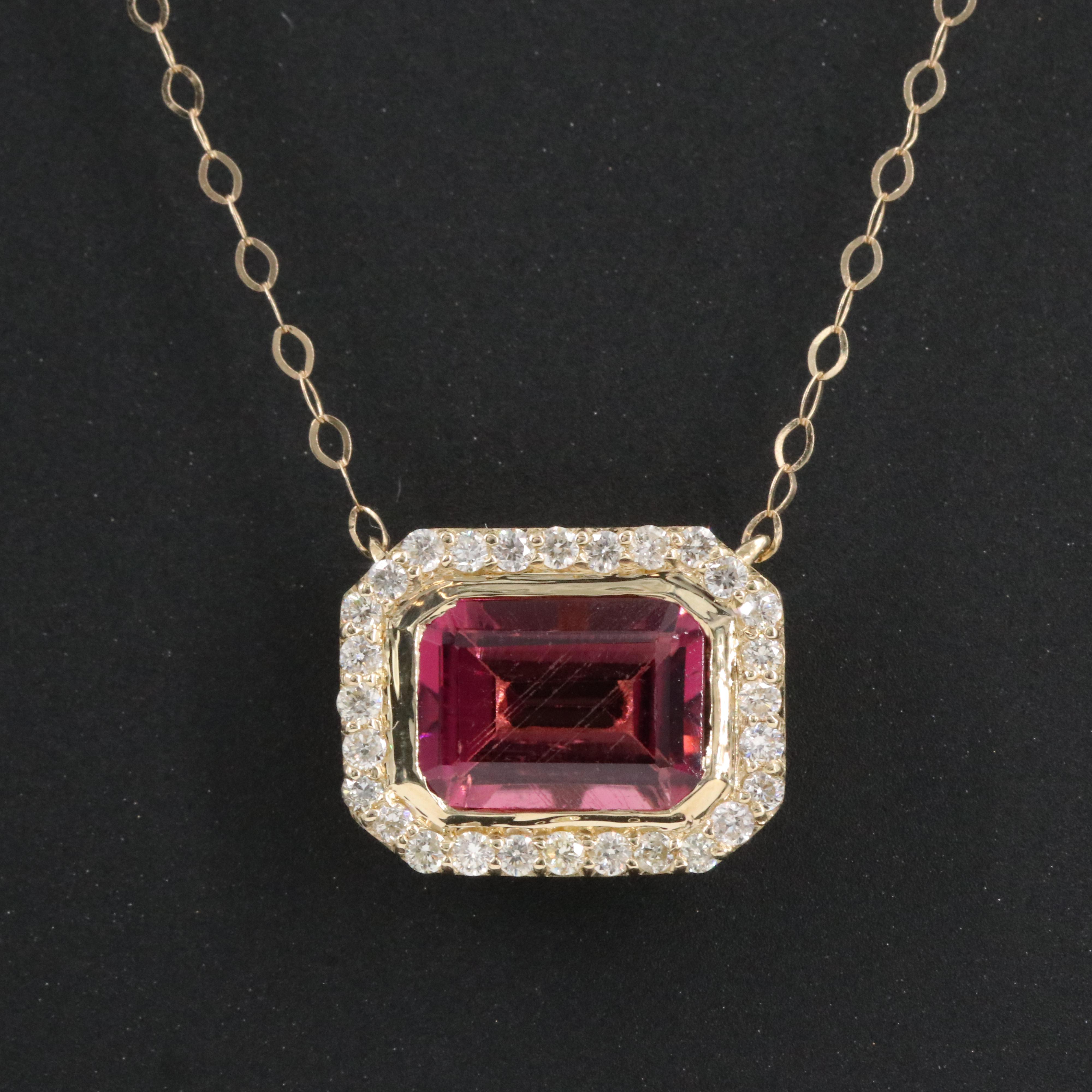 14K Tourmaline and Diamond Necklace