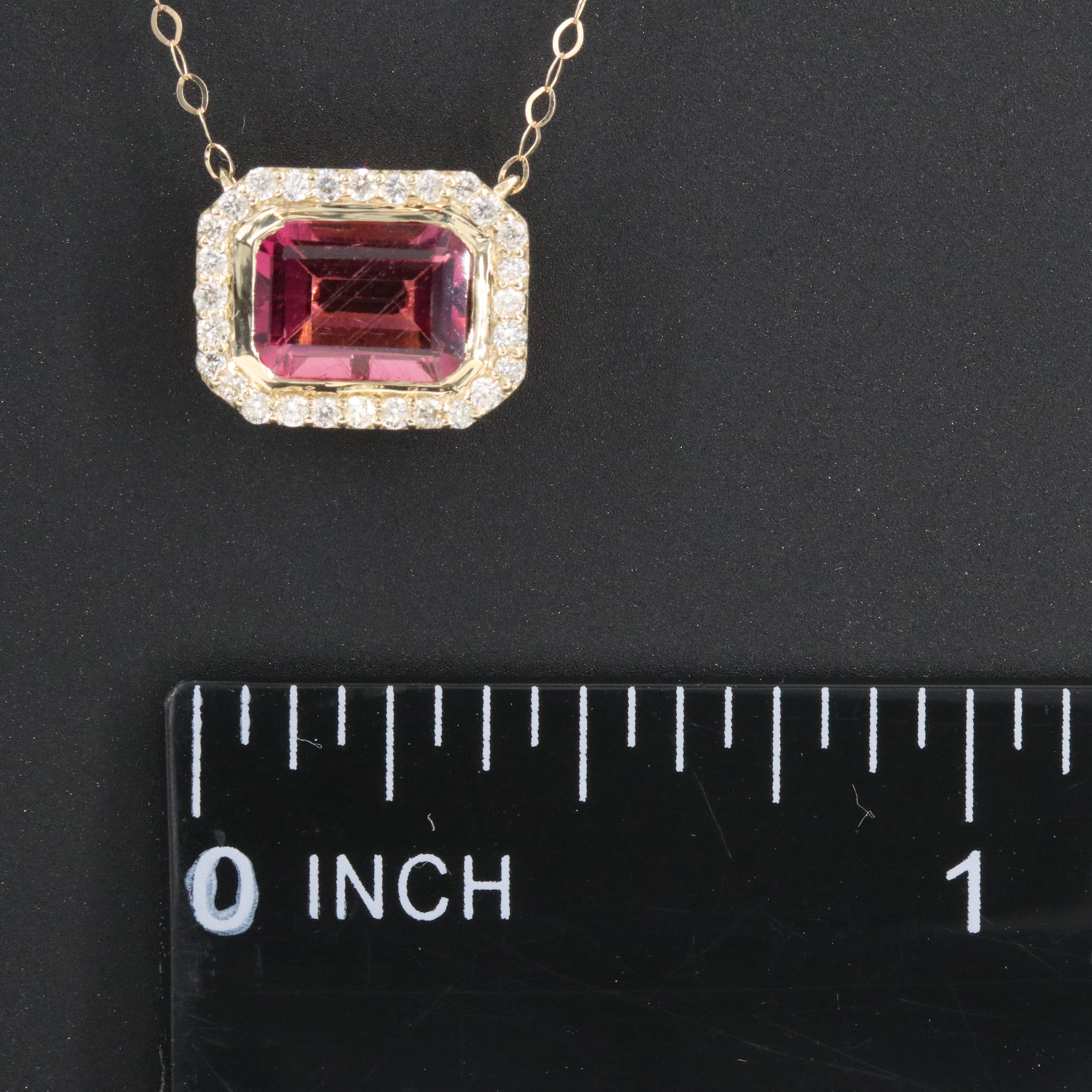 14K Tourmaline and Diamond Necklace