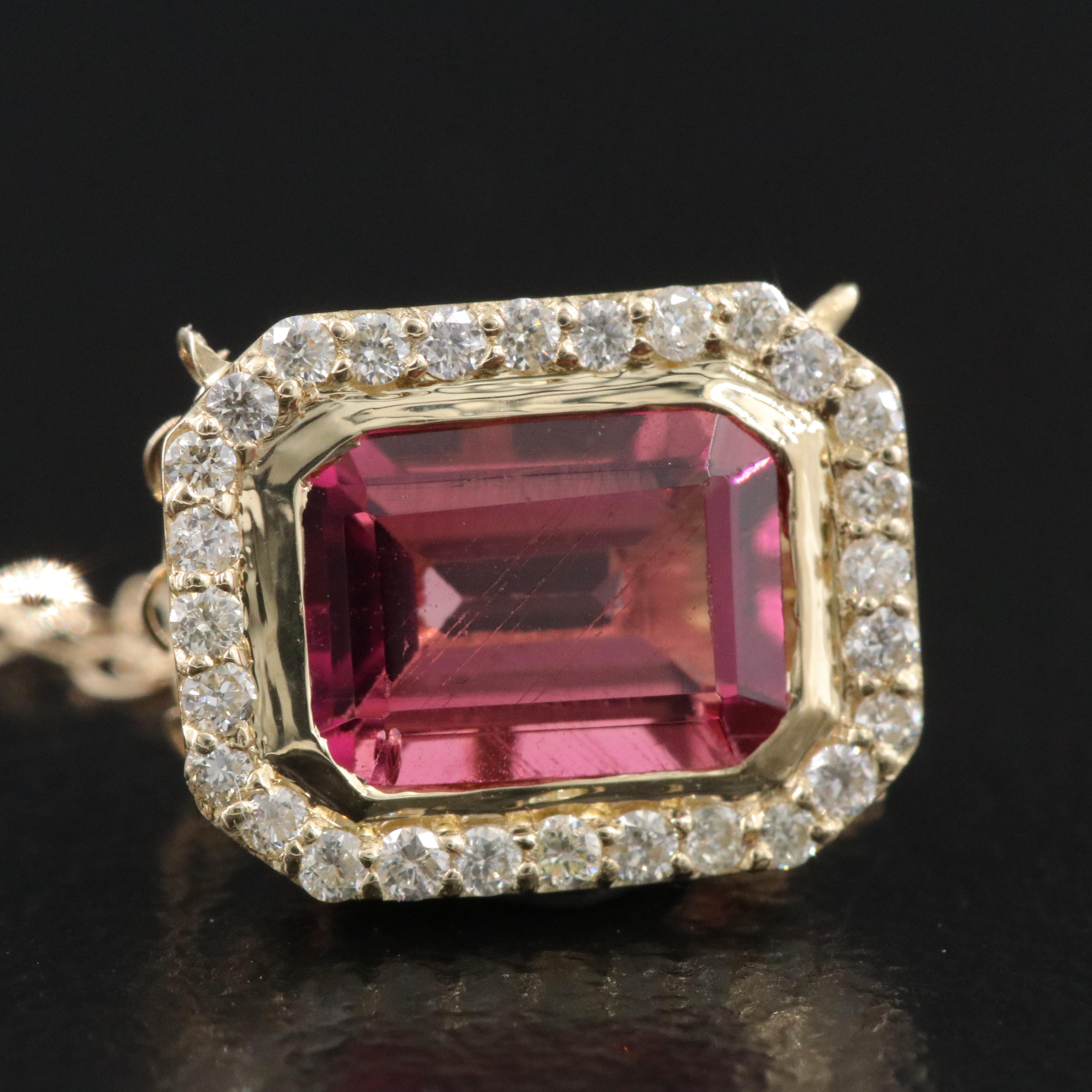 14K Tourmaline and Diamond Necklace