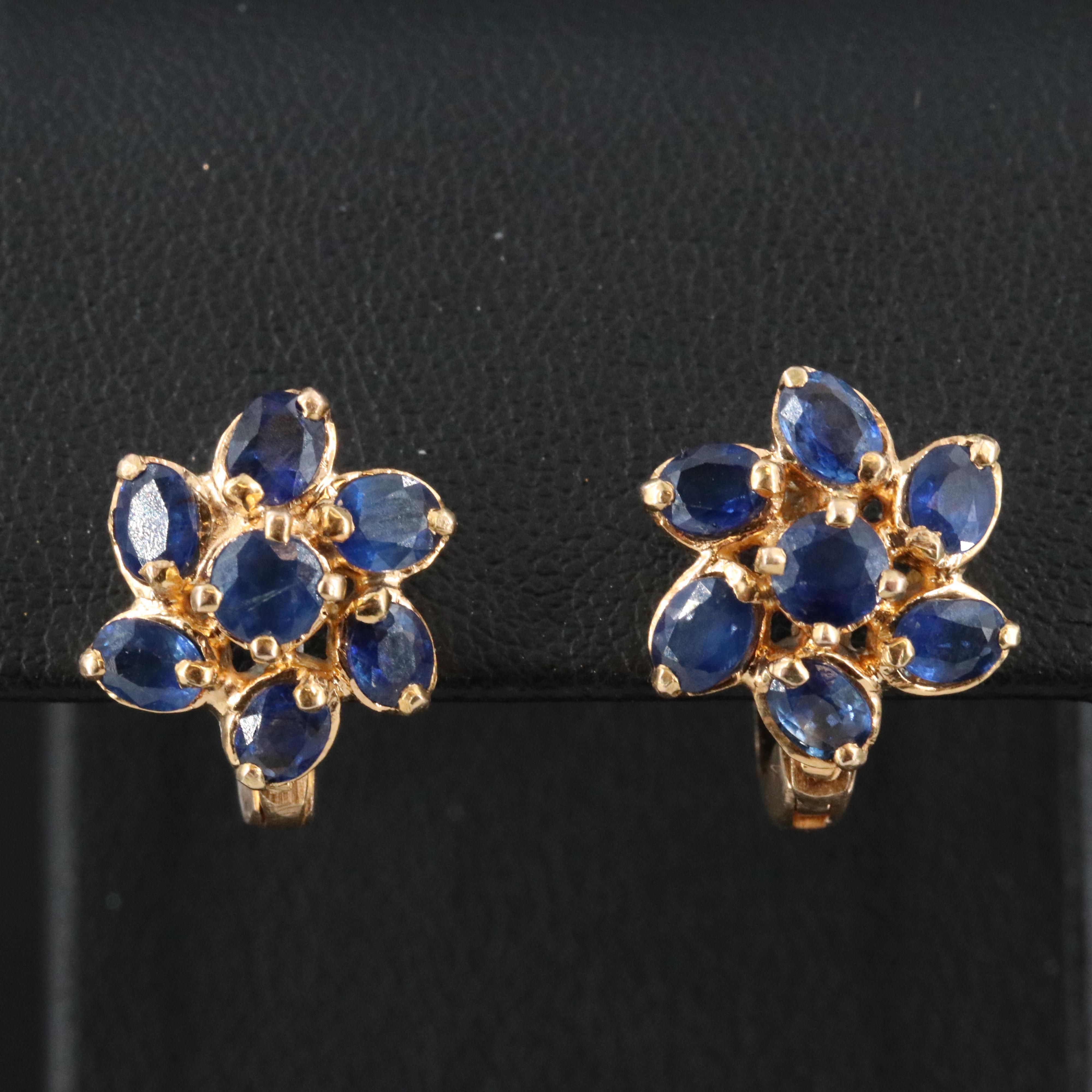 18K Sapphire Earrings