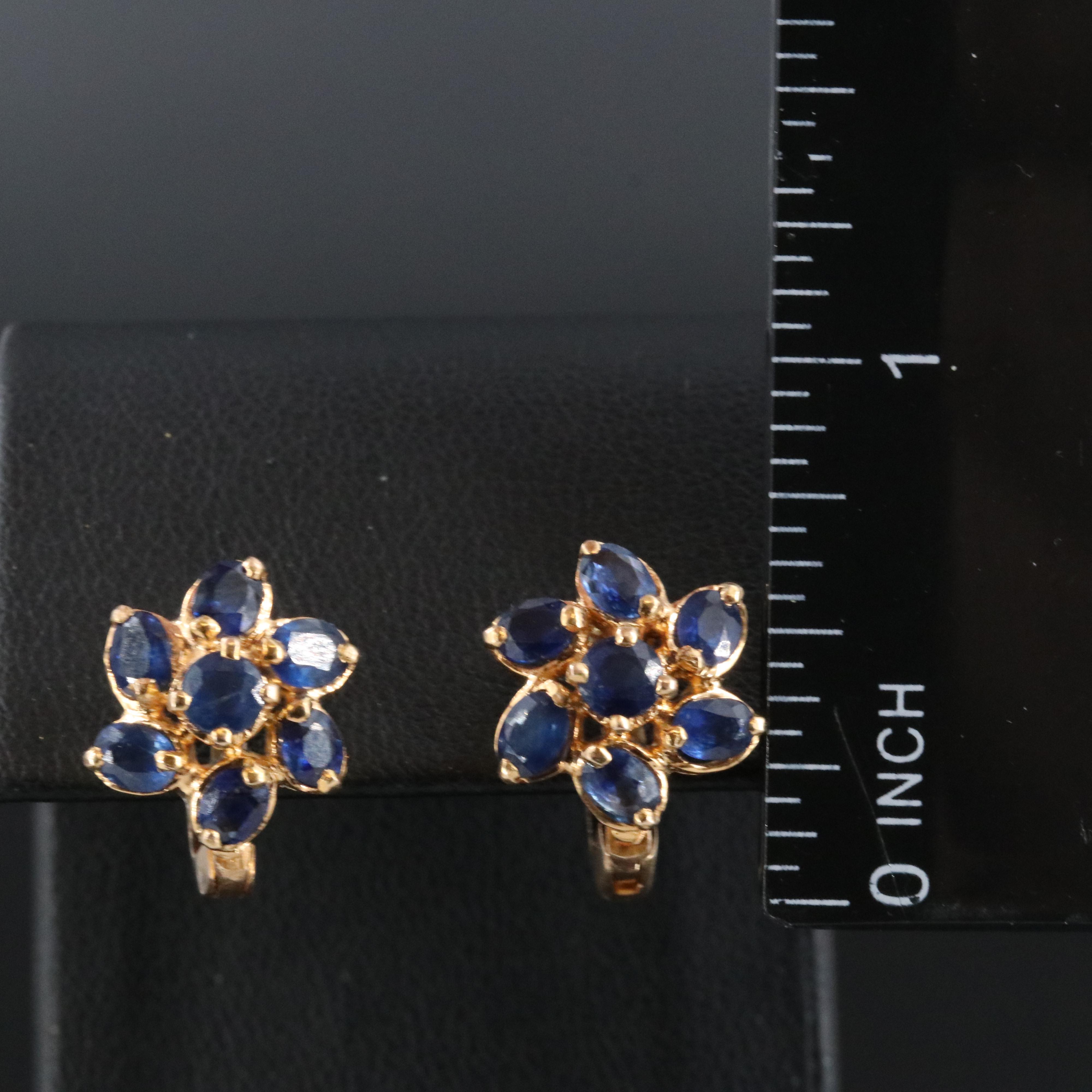 18K Sapphire Earrings