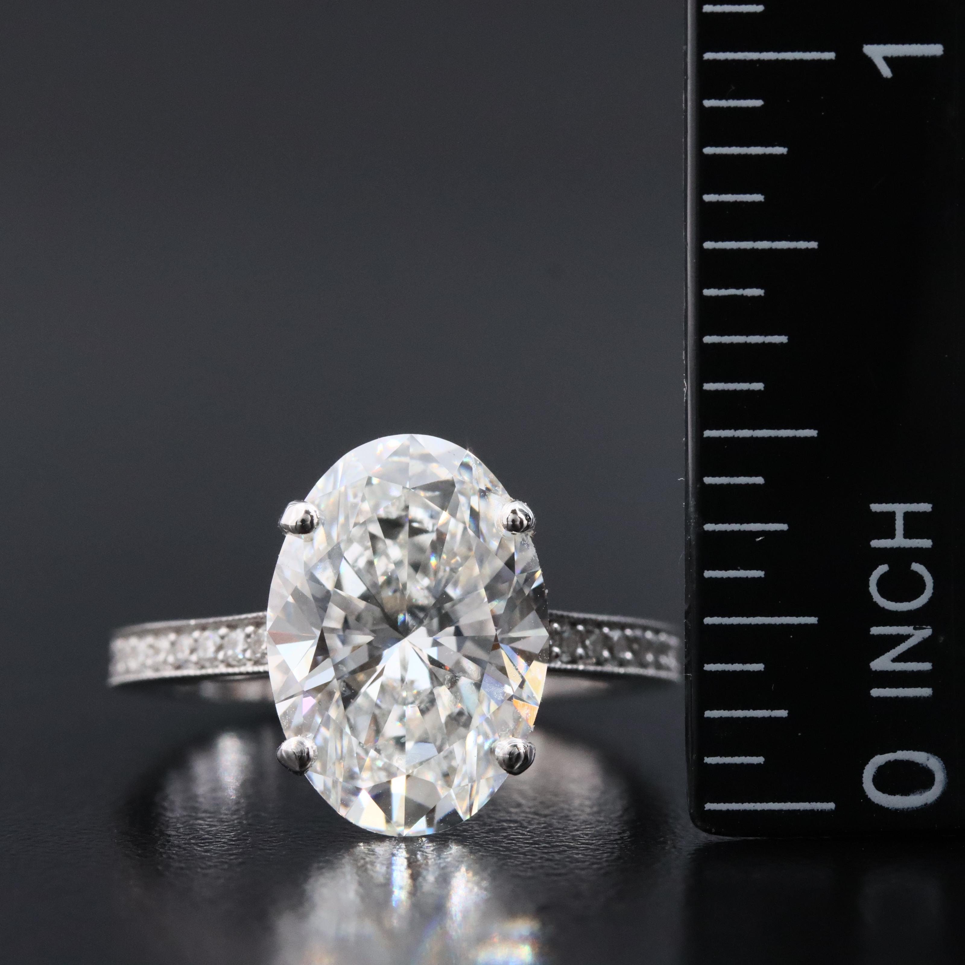 14K 5.33 CTW Lab Grown Diamond Ring with IGI Report