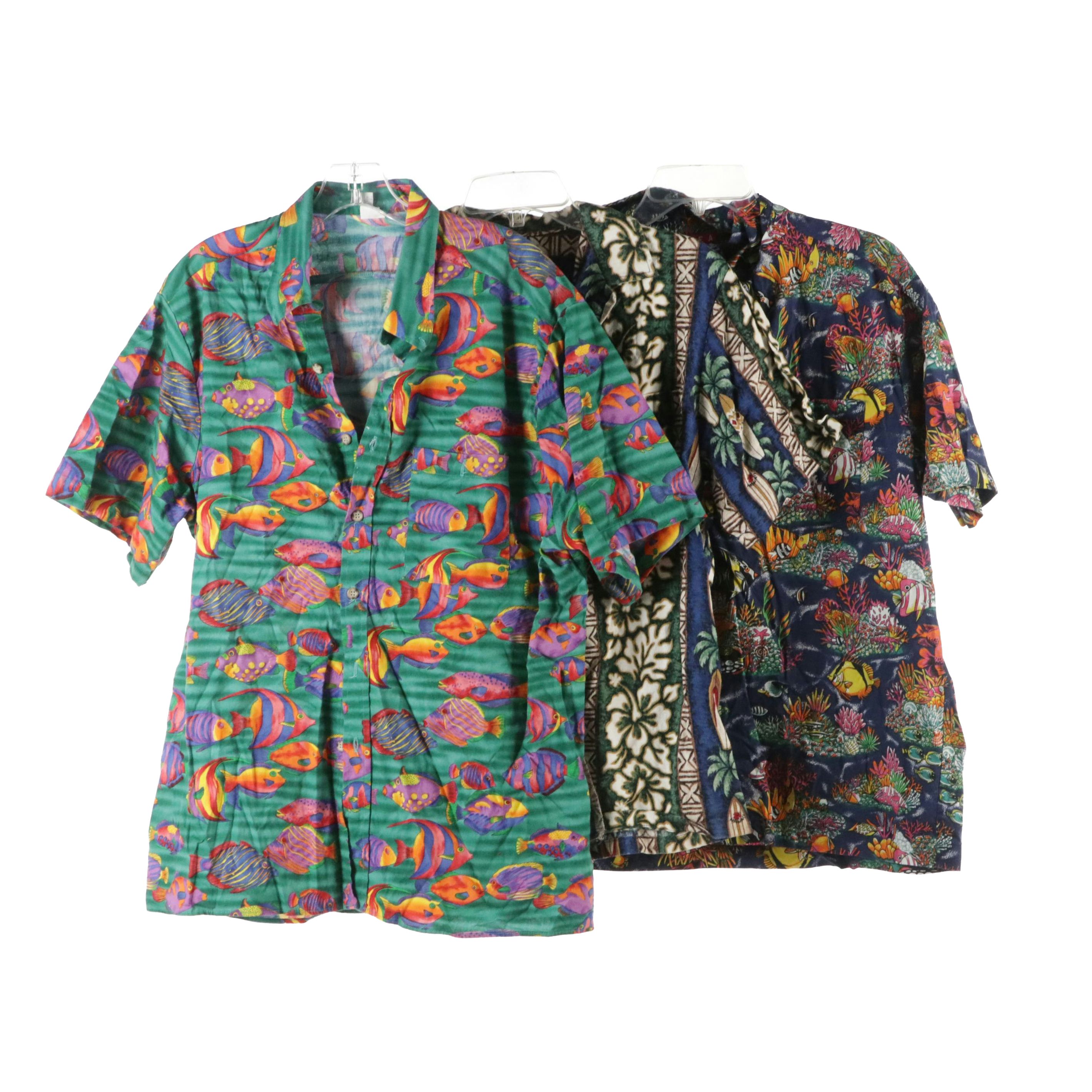 Men's Vintage Hawaiian Shirts Featuring Styled by RJC and Angelica
