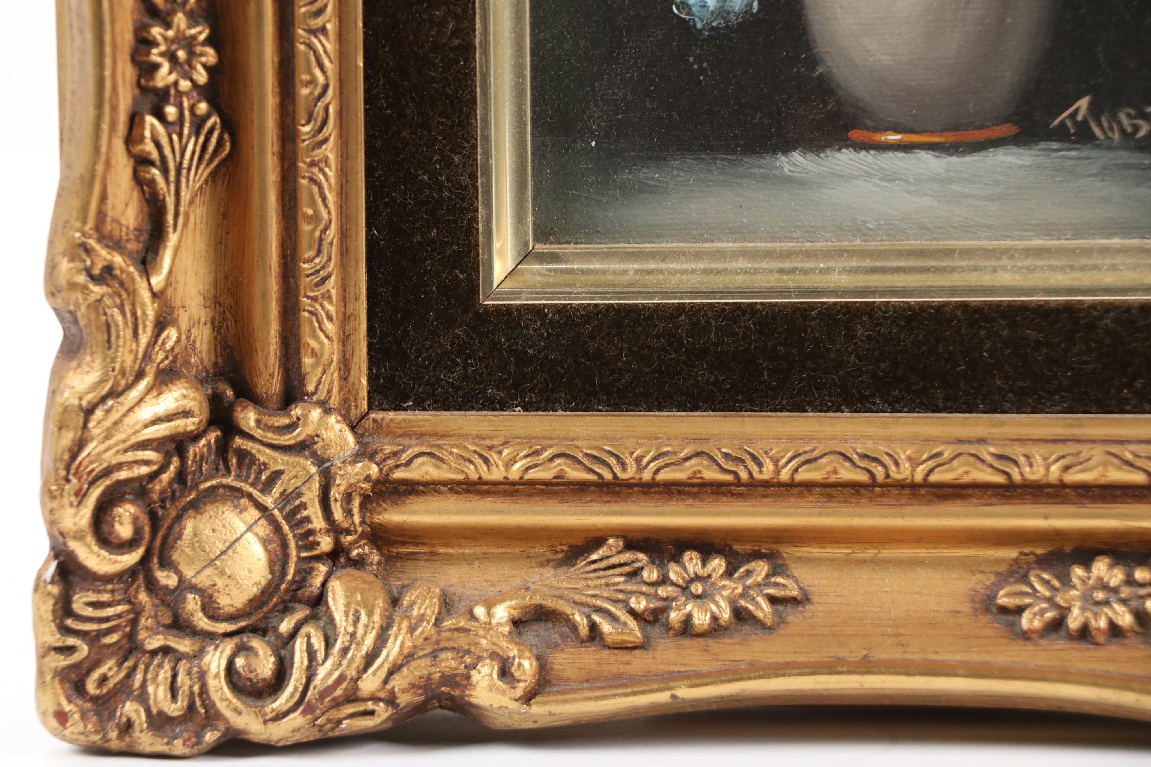 Robert Cox Still Life Oil Painting of White Roses, 20th Century