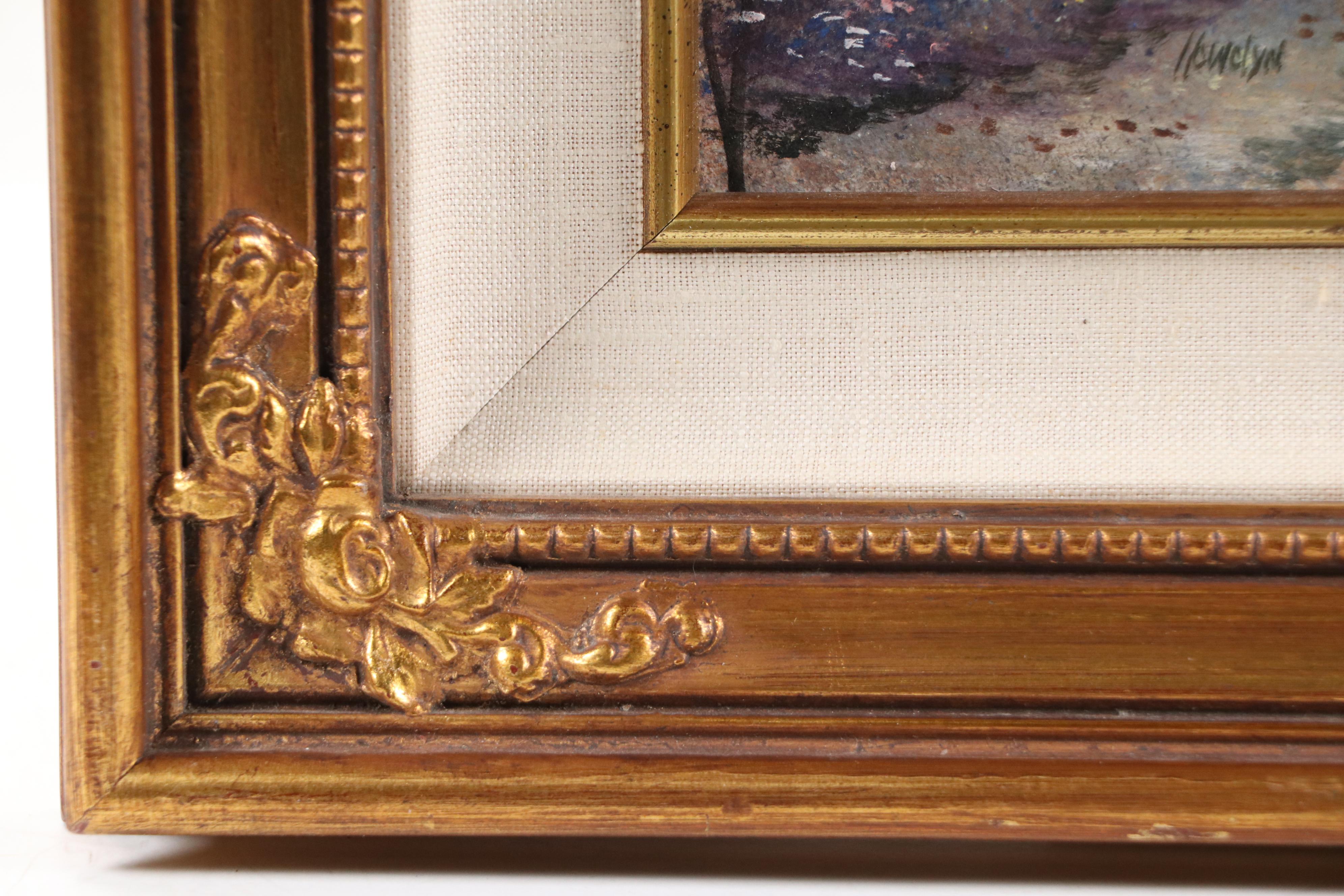 Llewelyn Impressionistic Oil Painting of Autumnal Woodland Road