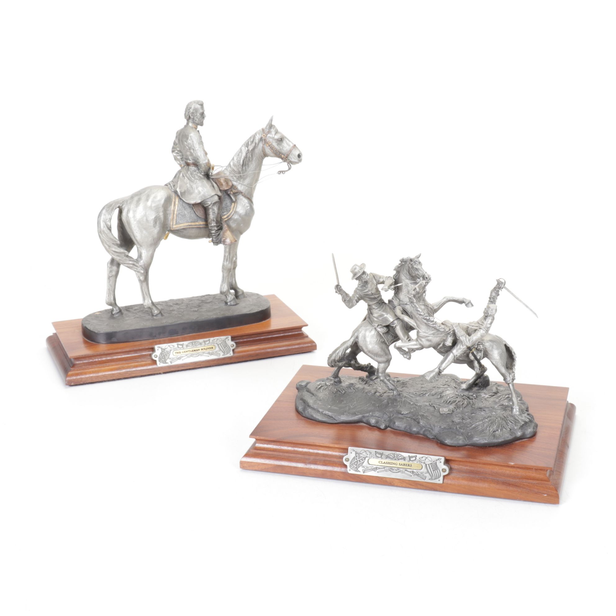 Chilmark "Clashing Sabers" & "The Gentleman Soldier" Pewter Statues