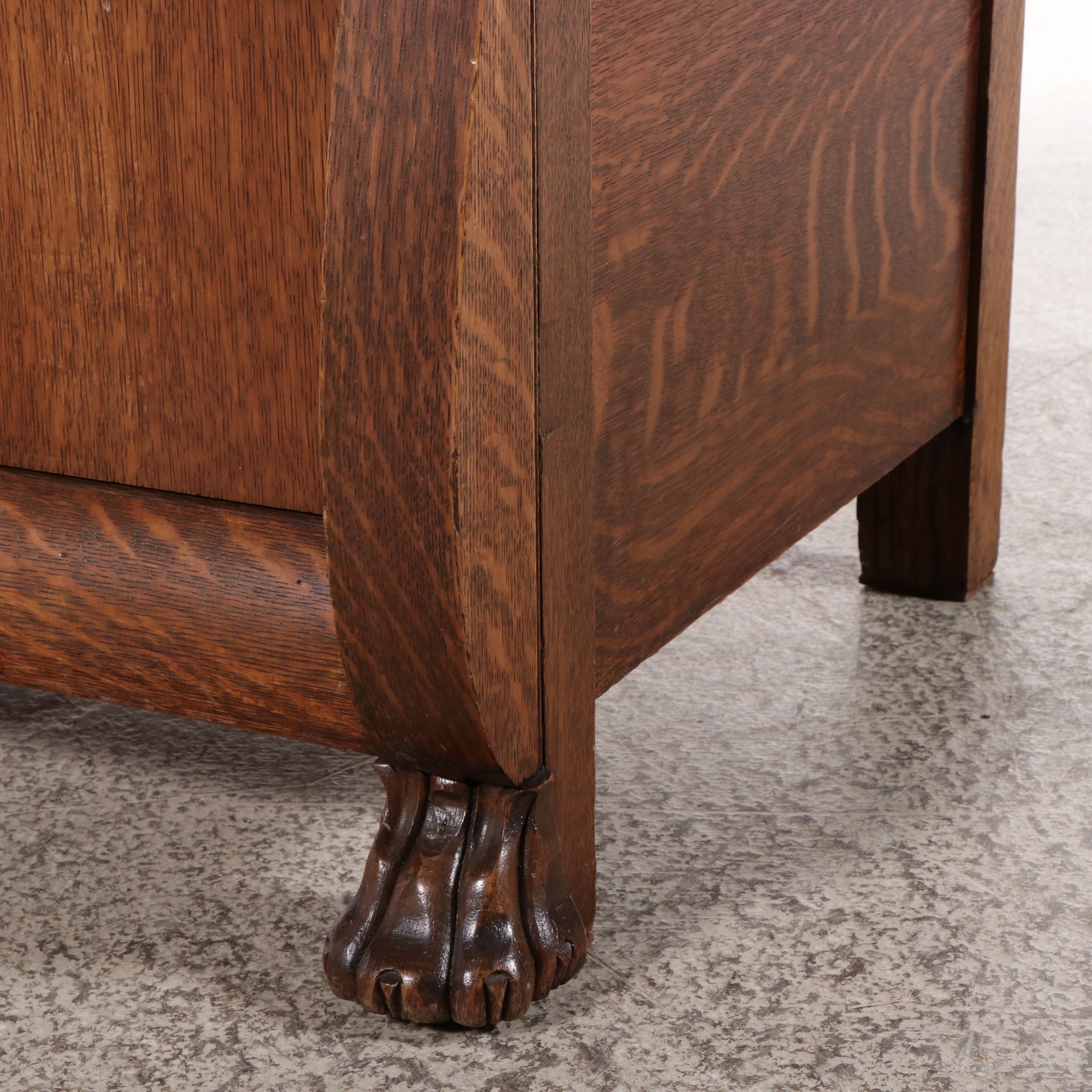 Renaissance Revival Style Oak Mirror Back Buffet Converted to Bar