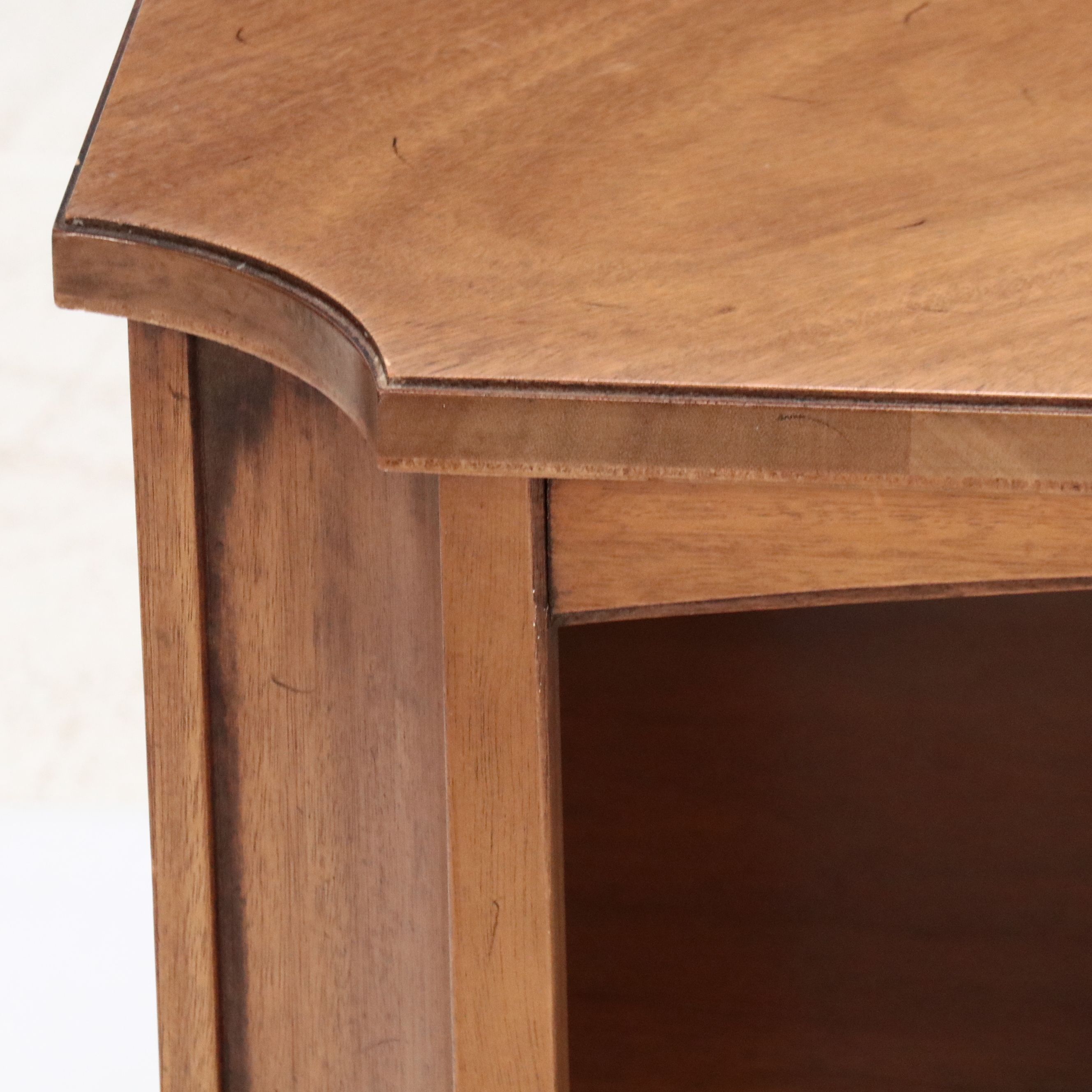 Drexel Mid Century Regency Style Walnut Finish Two-Tier Side Table