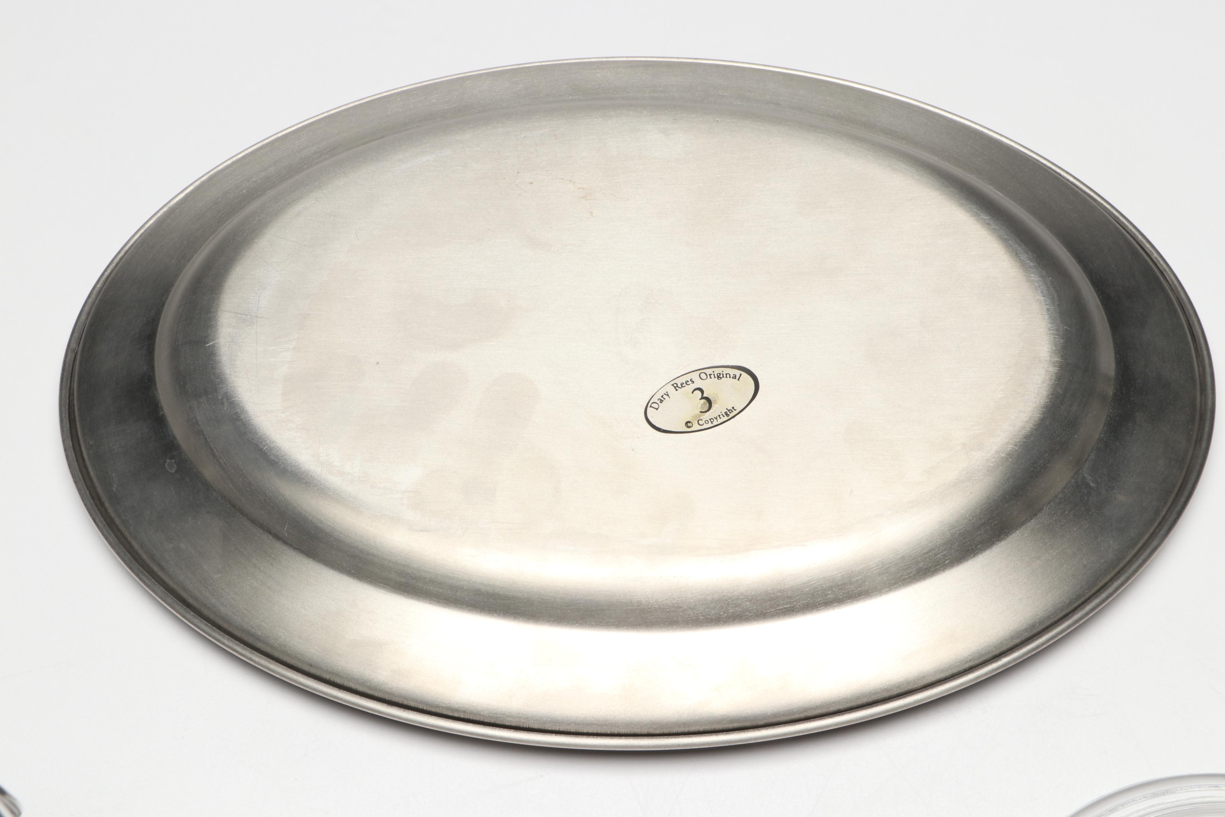 Dary Rees Original Jeweled Creamer and Sugar Bowl Set with Krosno Glass Pitcher