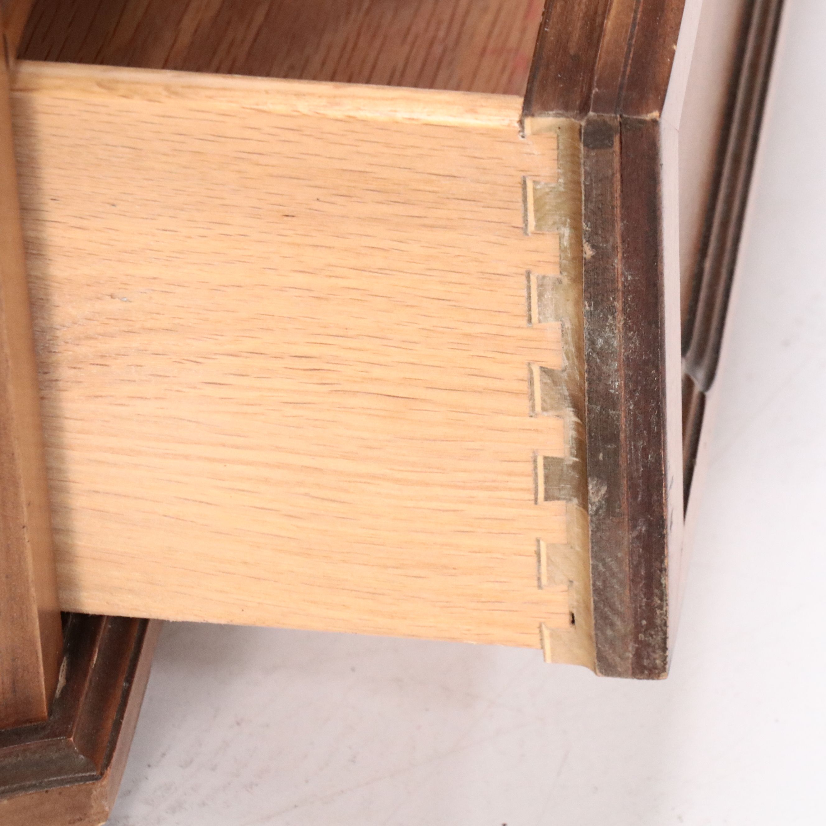 Drexel Mid Century Regency Style Walnut Finish Two-Tier Side Table