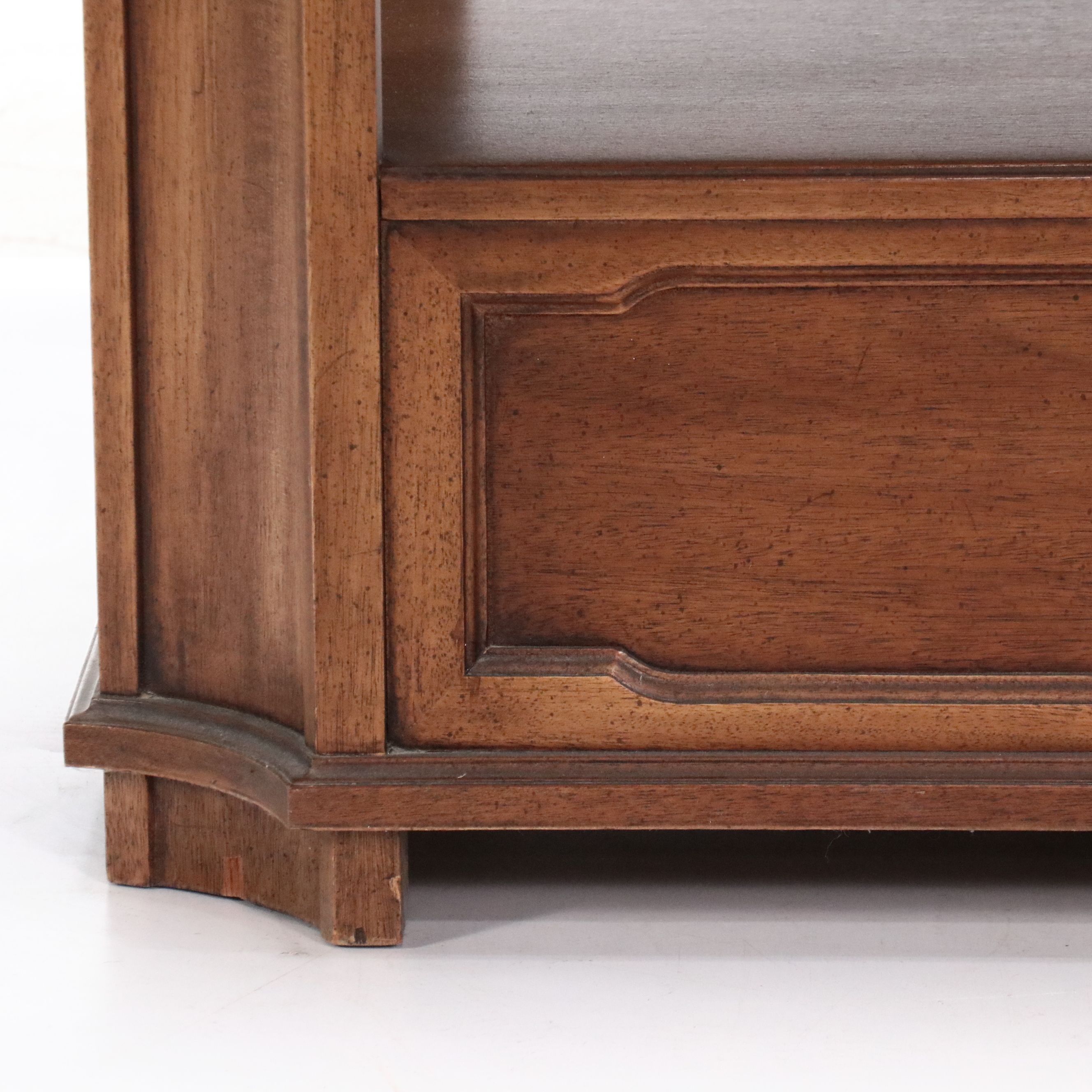 Drexel Mid Century Regency Style Walnut Finish Two-Tier Side Table