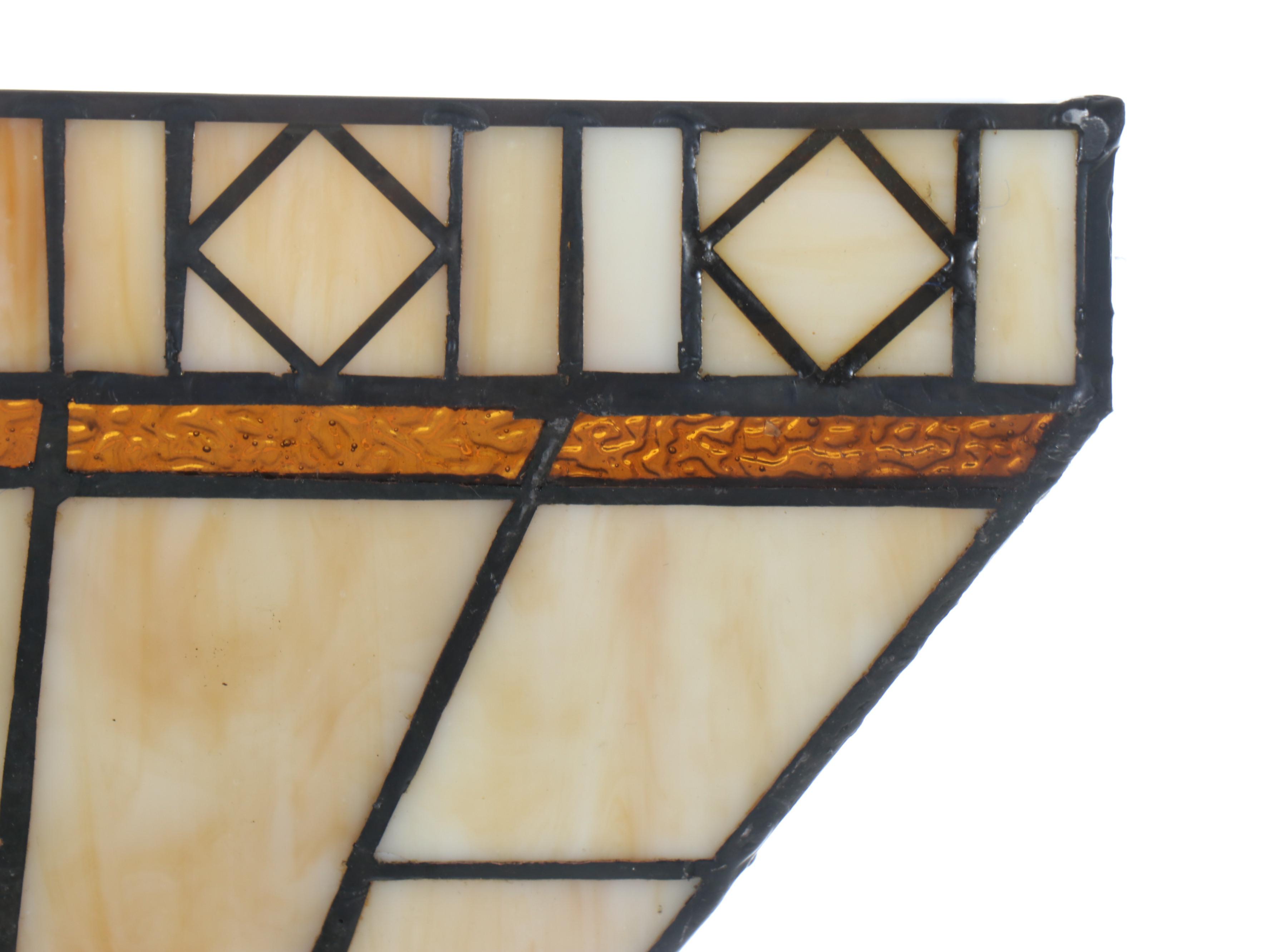 Mission Style Torchiere Floor Lamp with Slag Glass Pyramid Shade