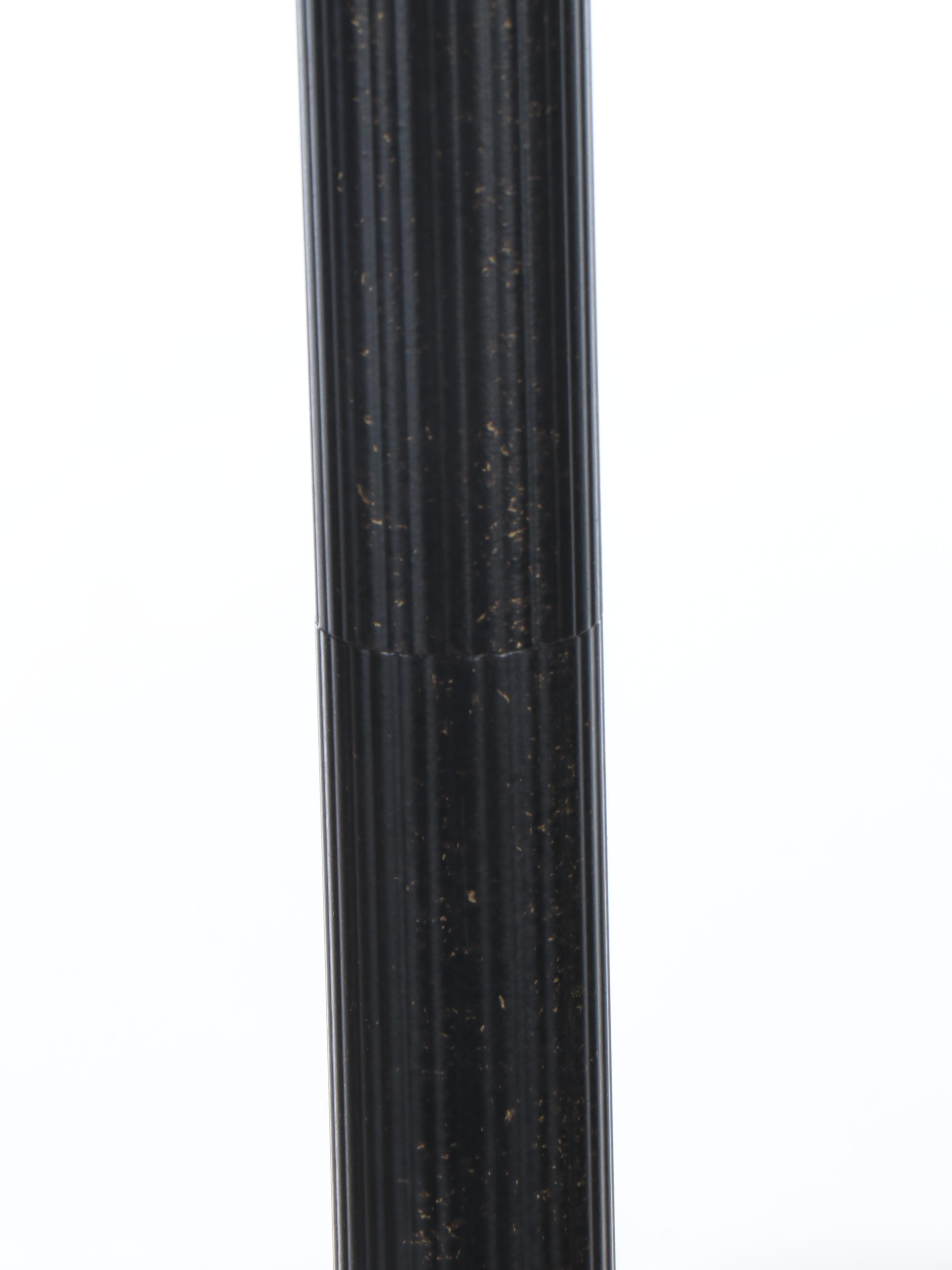 Mission Style Torchiere Floor Lamp with Slag Glass Pyramid Shade