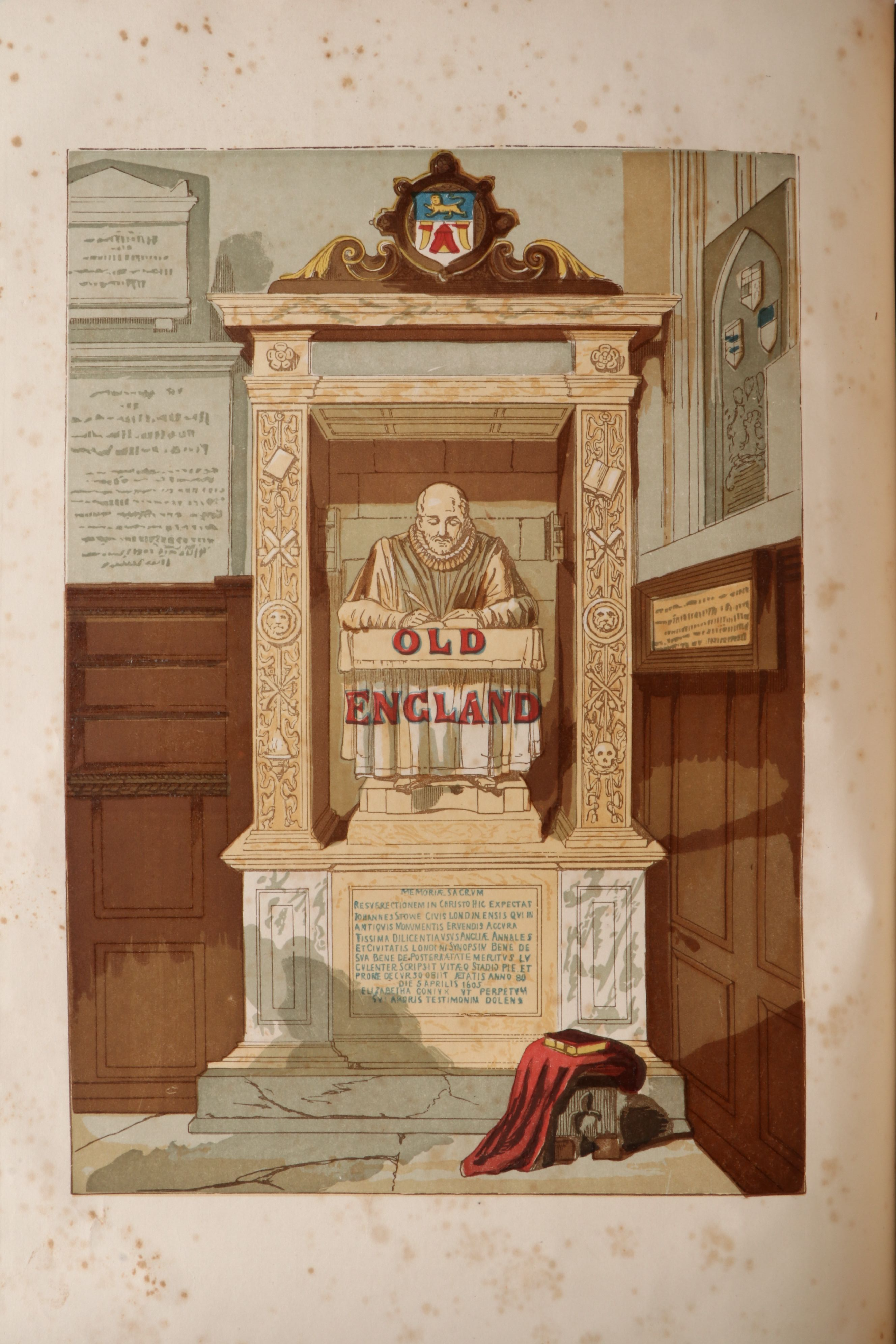 Illuminated "Old England" Two-Volume Set Edited by Charles Knight, Mid-19th C.