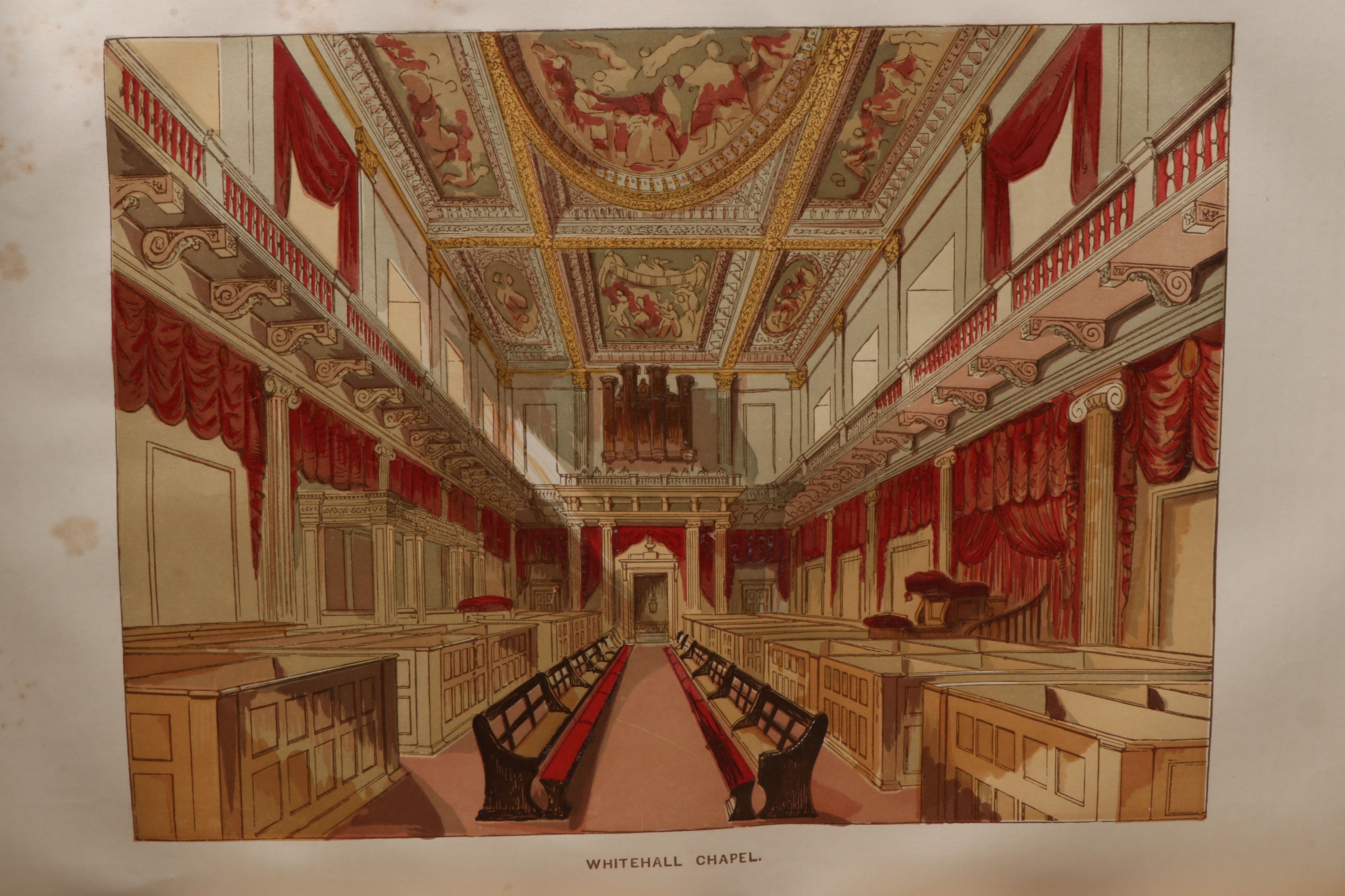 Illuminated "Old England" Two-Volume Set Edited by Charles Knight, Mid-19th C.