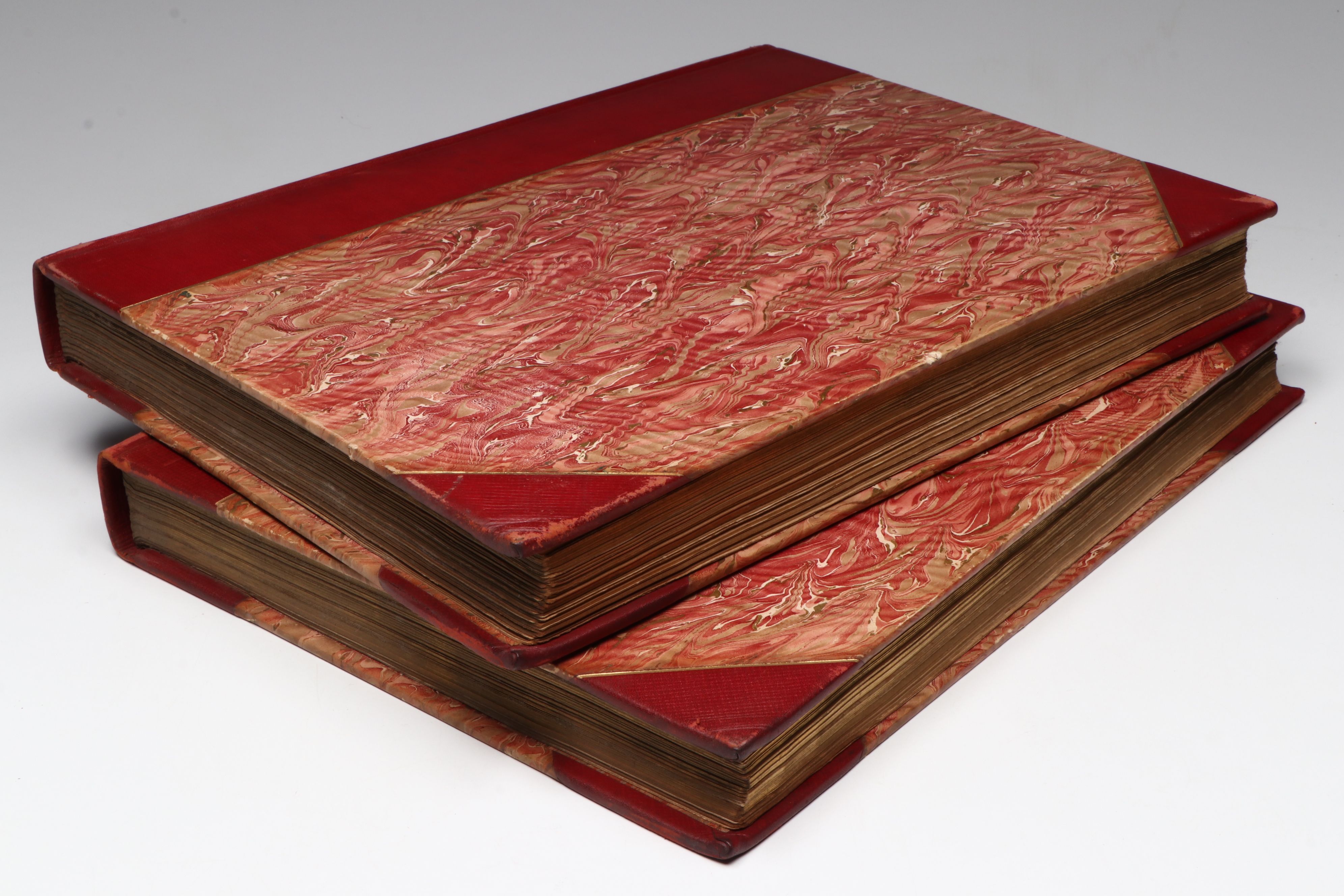 Illuminated "Old England" Two-Volume Set Edited by Charles Knight, Mid-19th C.