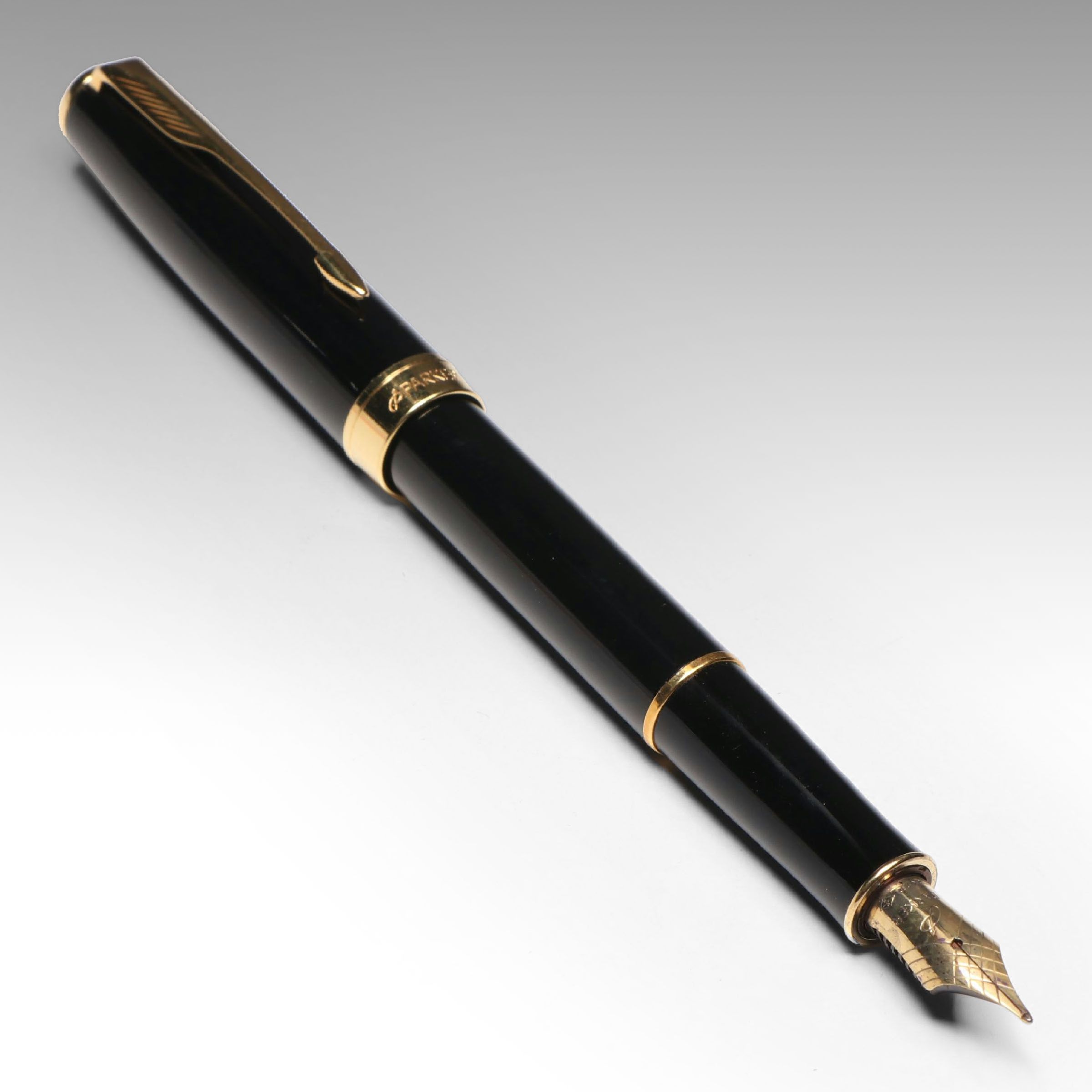 Parker "Sonnet" Black Resin Fountain Pen with 18K Gold Nib