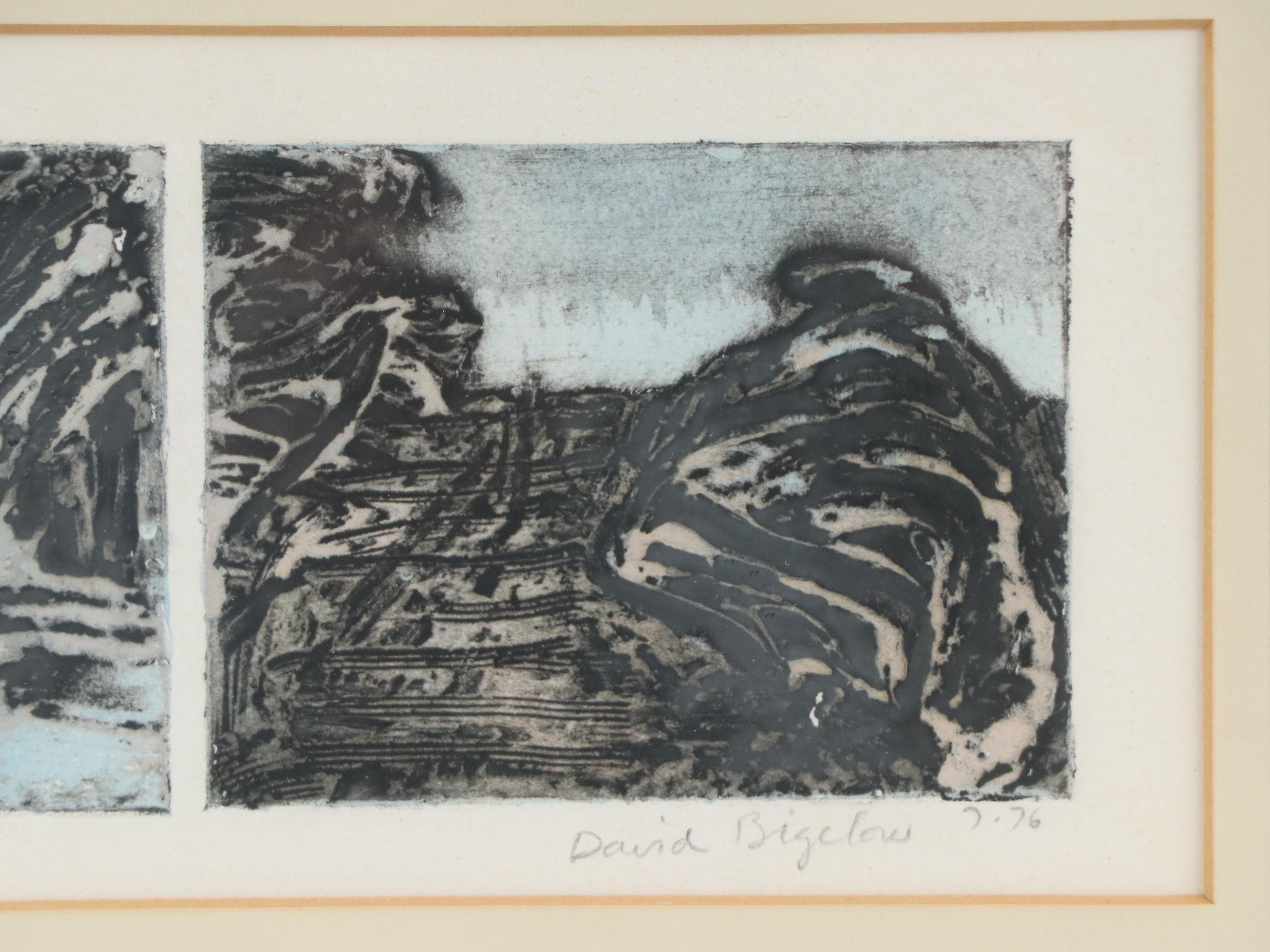 David Bigelow Etching "Night Movement," 1976