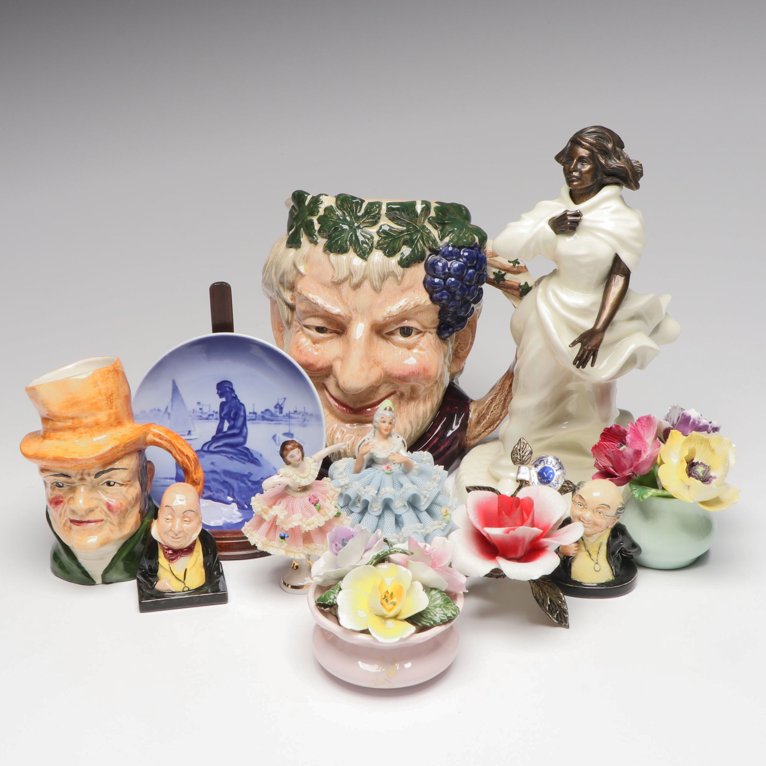 Minton "Sea Breezes" with Other Figurines and Character Jugs