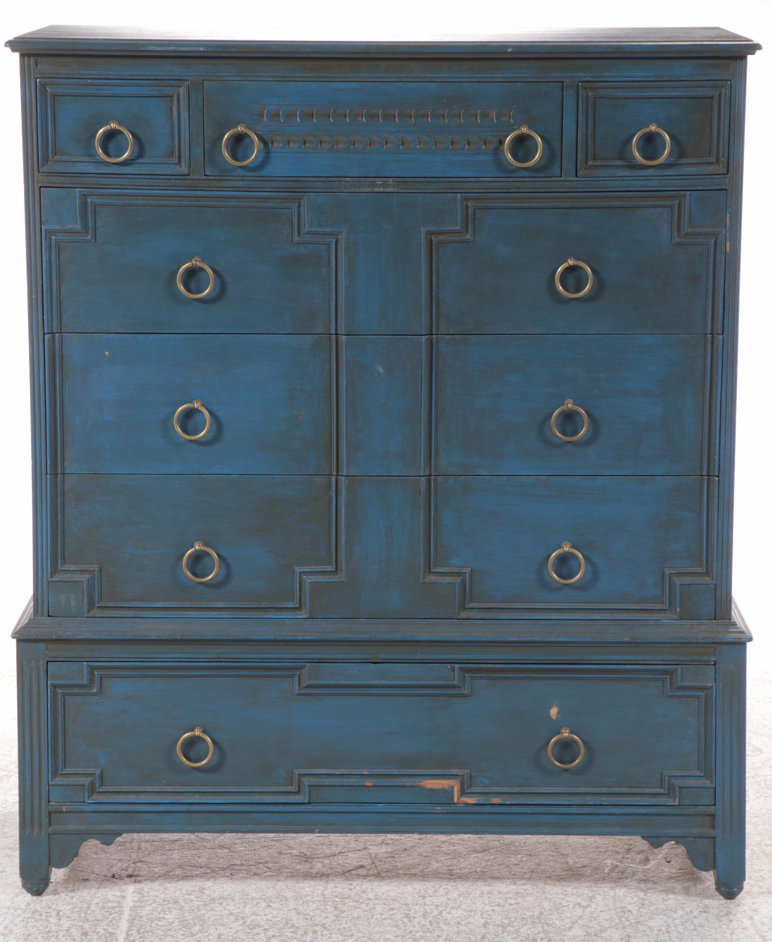 Art Deco Style Painted Chest of Drawers, Early to Mid-20th Century