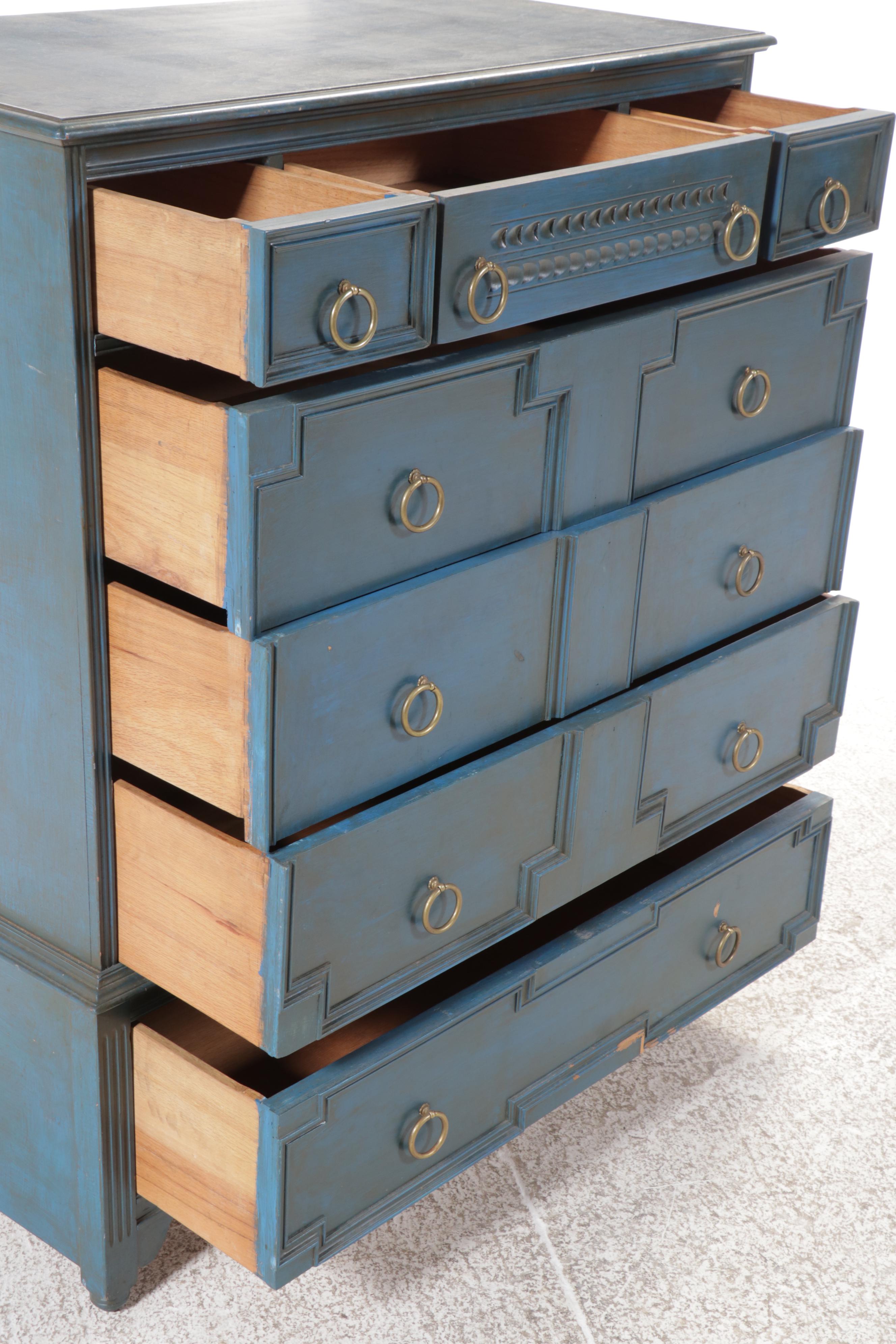 Art Deco Style Painted Chest of Drawers, Early to Mid-20th Century