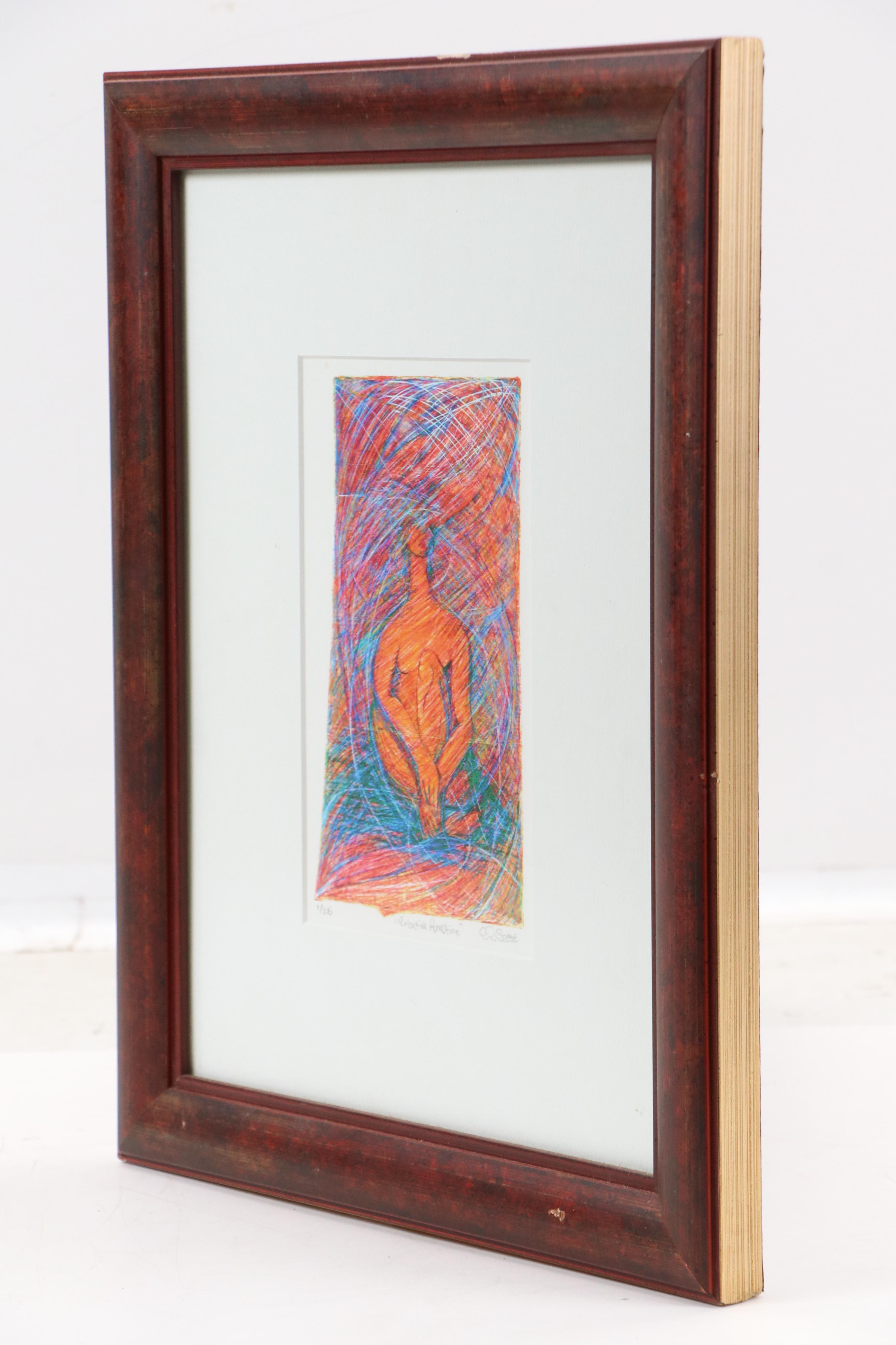 Digital Print of Stylized Figure "Creative Reception," 21st Century