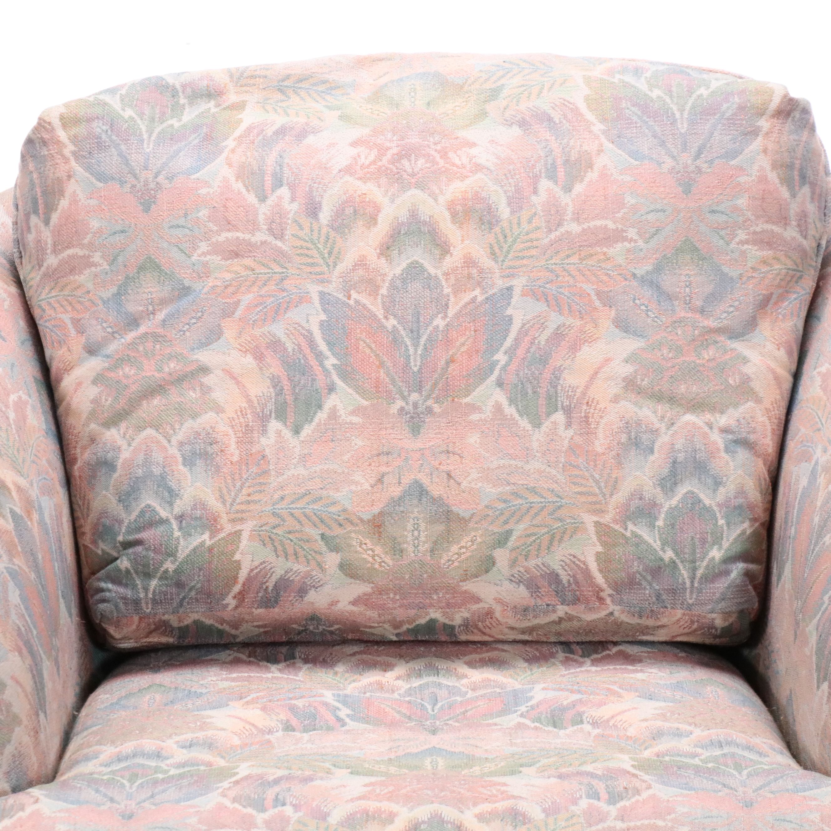 Bernhardt Fabric Upholstered Swivel Club Chair, Late 20th Century