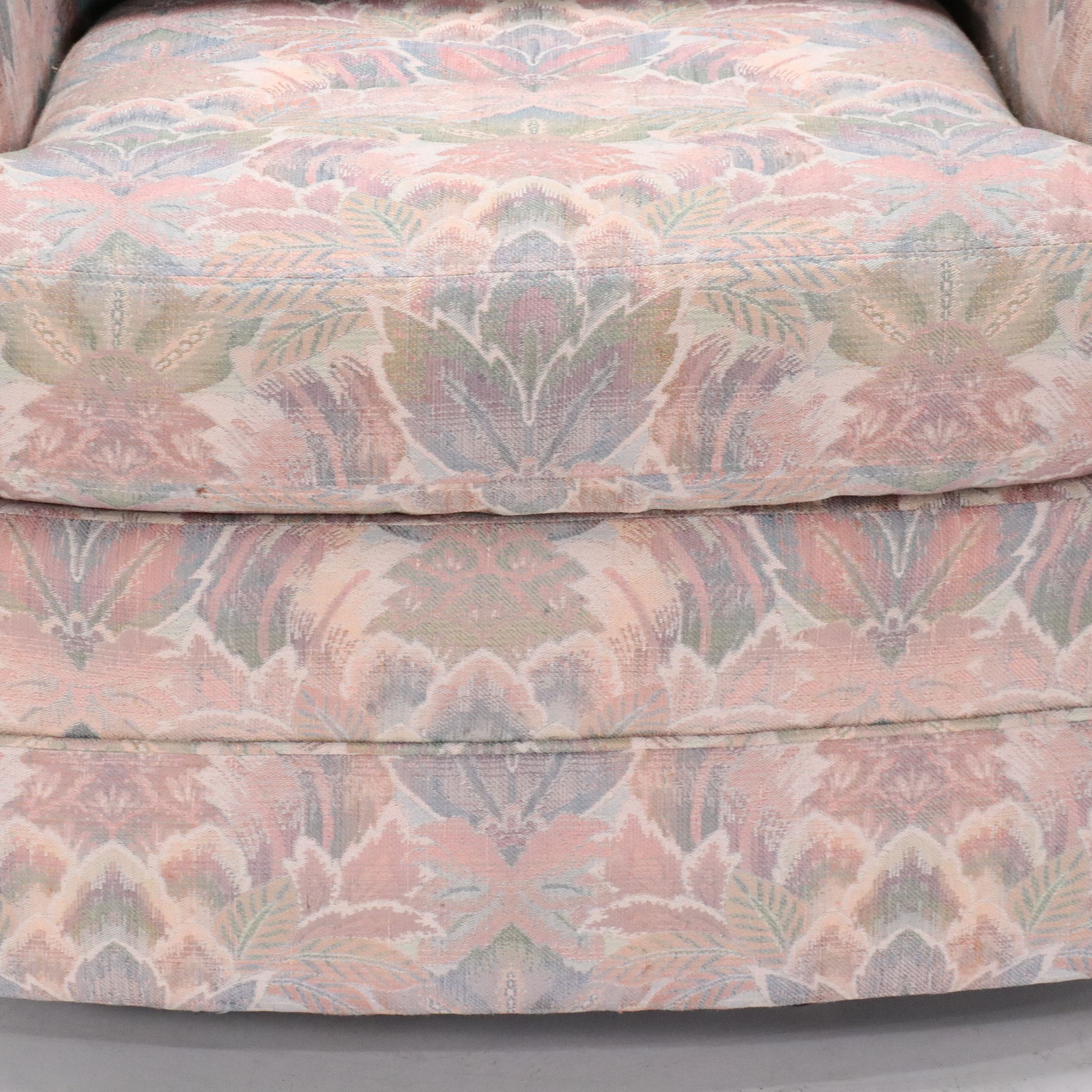 Bernhardt Fabric Upholstered Swivel Club Chair, Late 20th Century