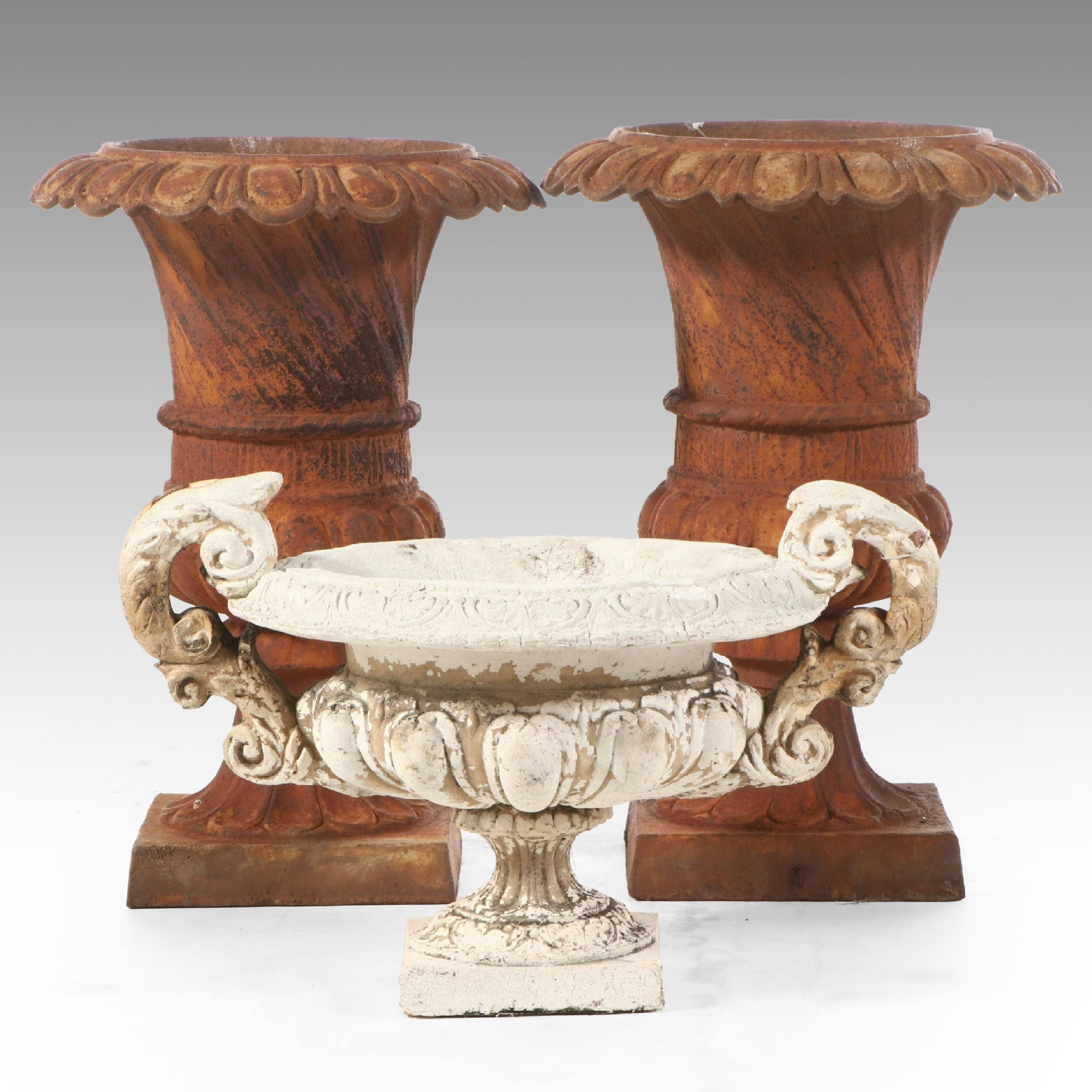 Milano Designs Neoclassical Style Urn with Other Cast Metal Planters