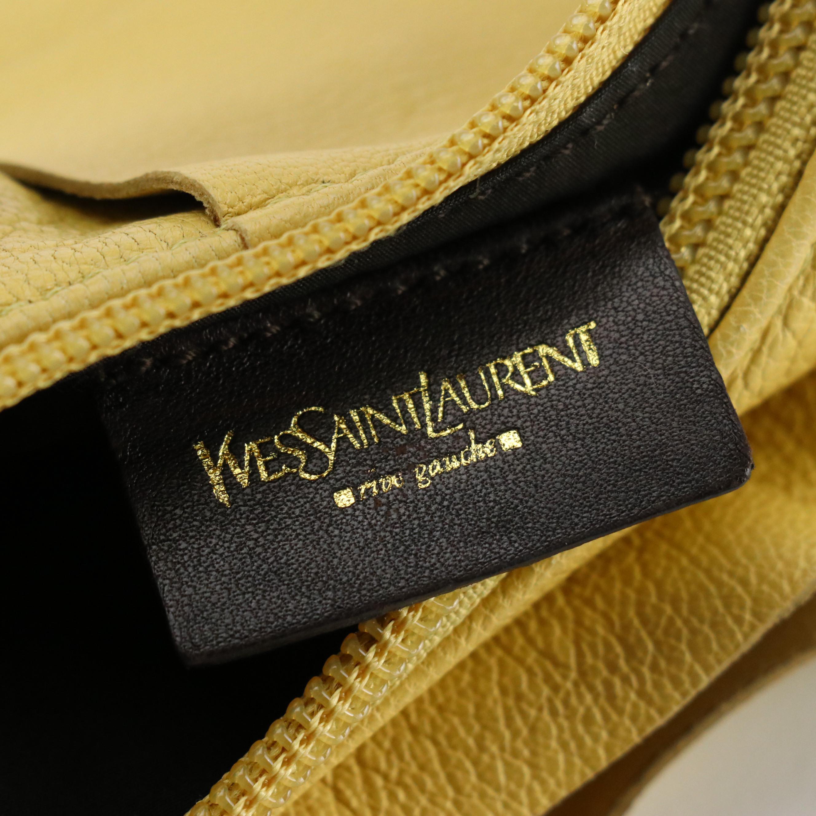 Yves Saint Laurent Rive Gauche Tiered Ruffle Leather St. Tropez Shoulder Bag