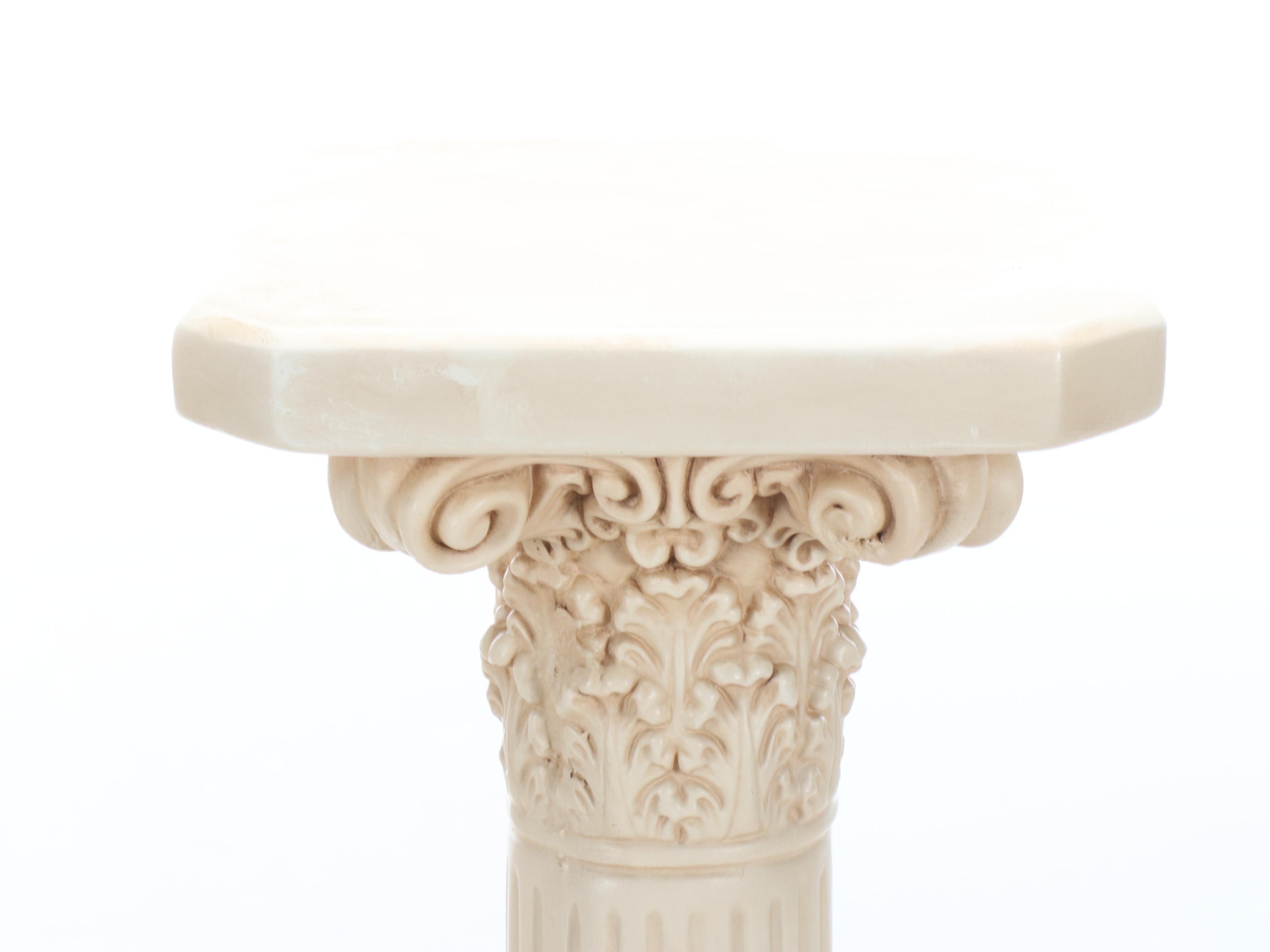 Neoclassical Style Ewer Ground Vase and Column Stand