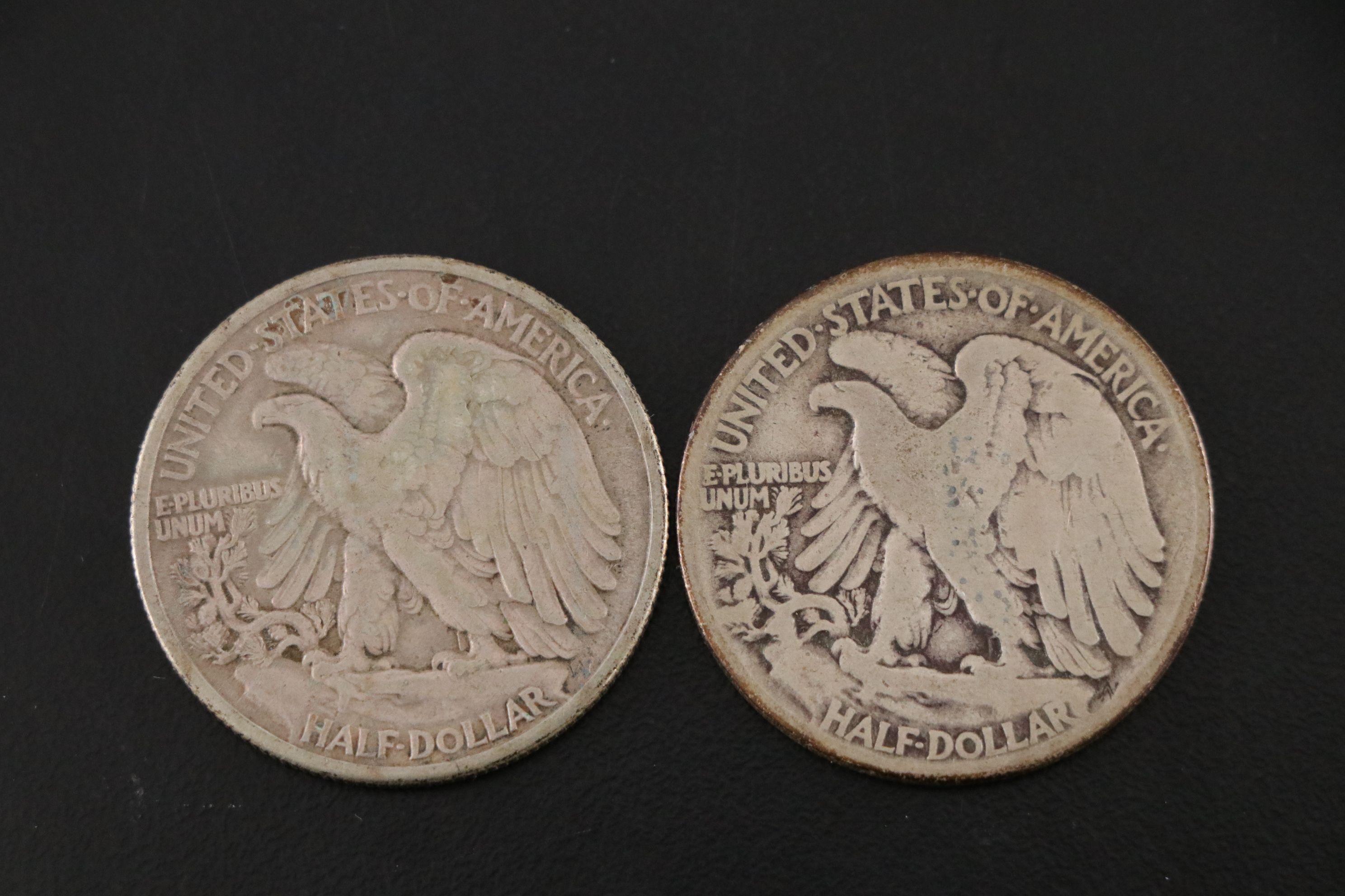 Seven Walking Liberty Silver Half Dollars