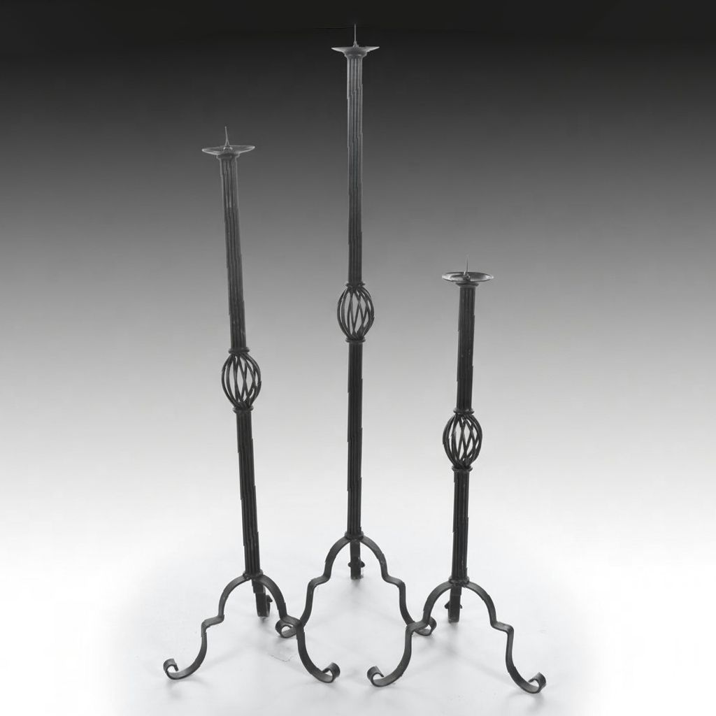 Tripod Pillar Metal Candle Holders