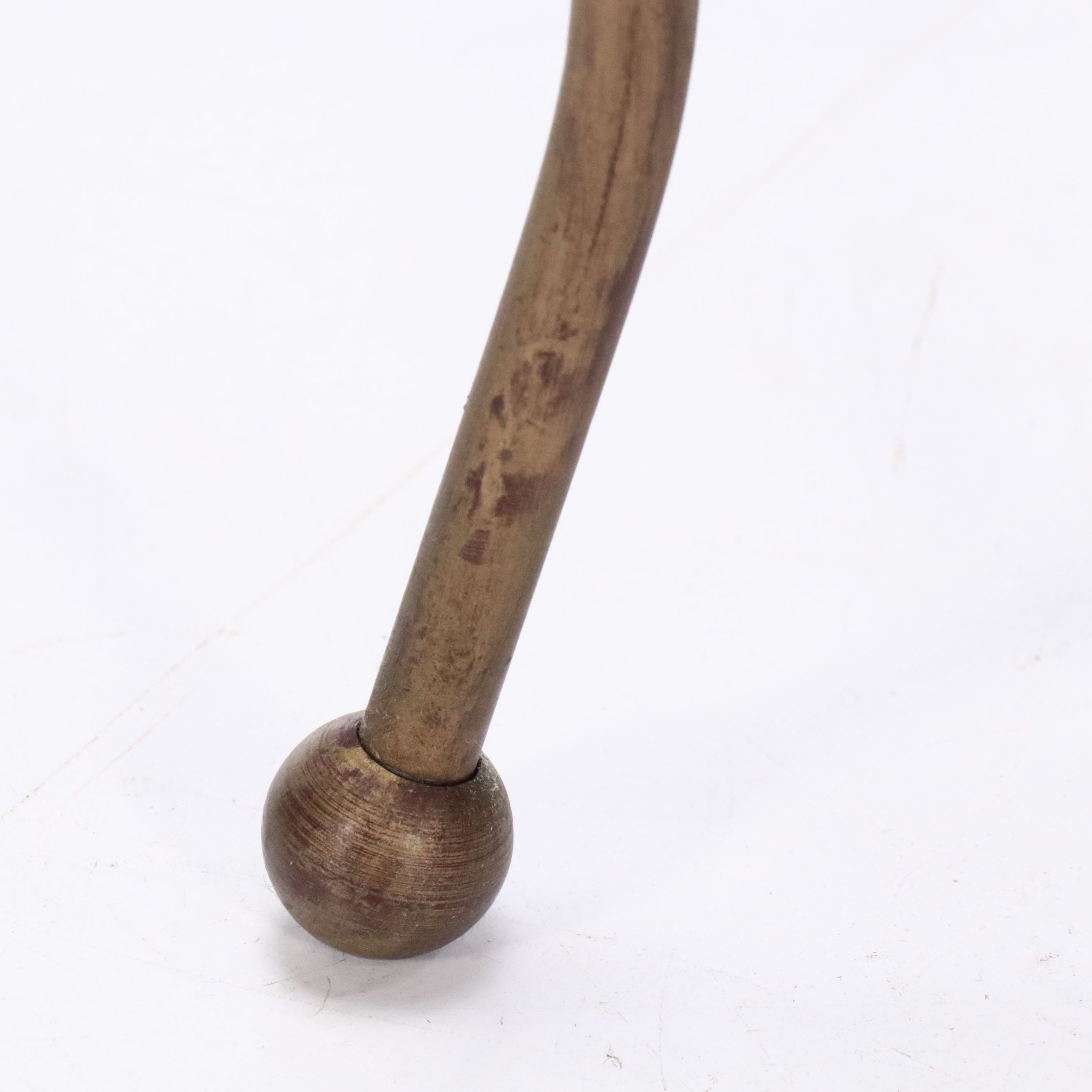 Directoire Style Metal Plant Stand with Inset Beveled Glass Top