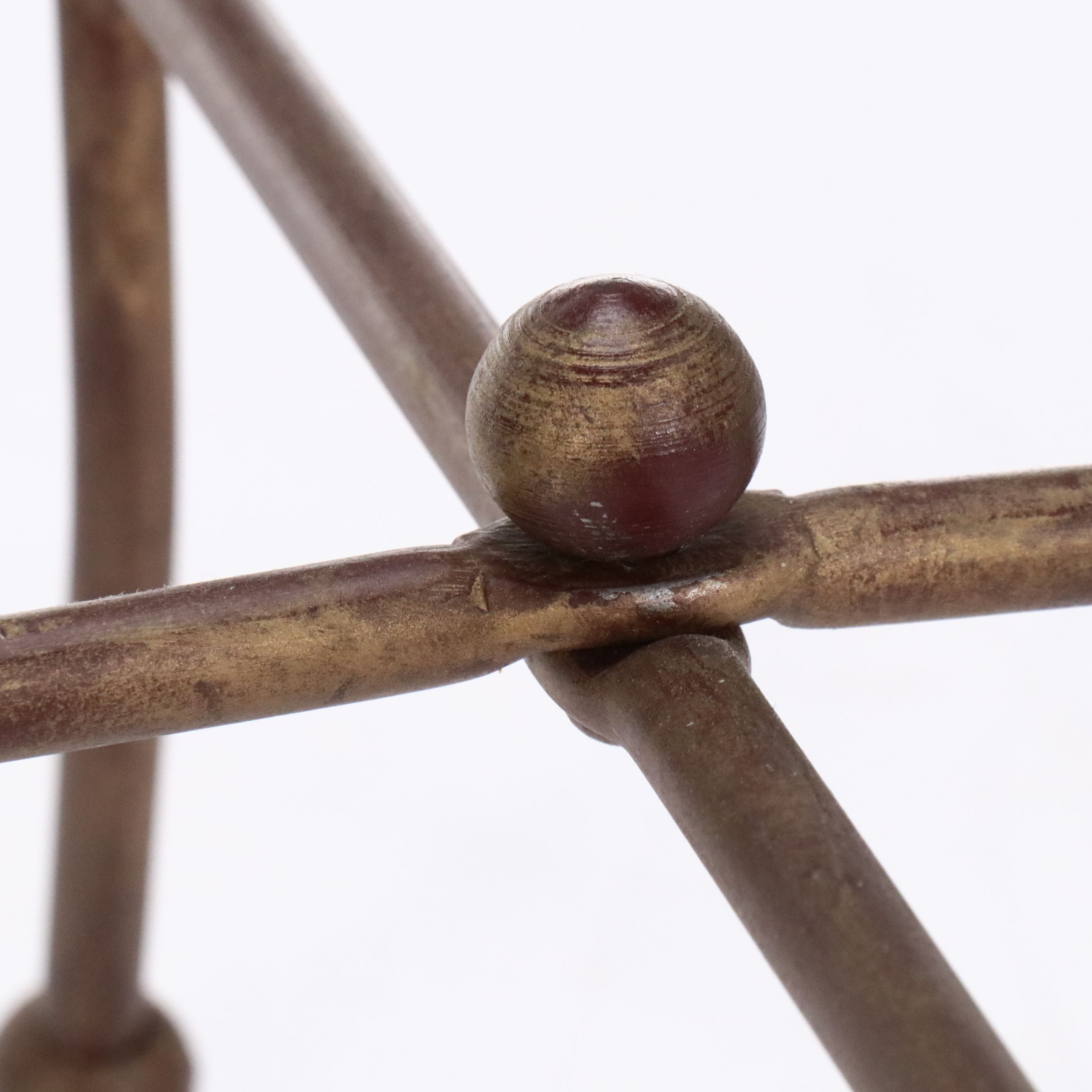 Directoire Style Metal Plant Stand with Inset Beveled Glass Top