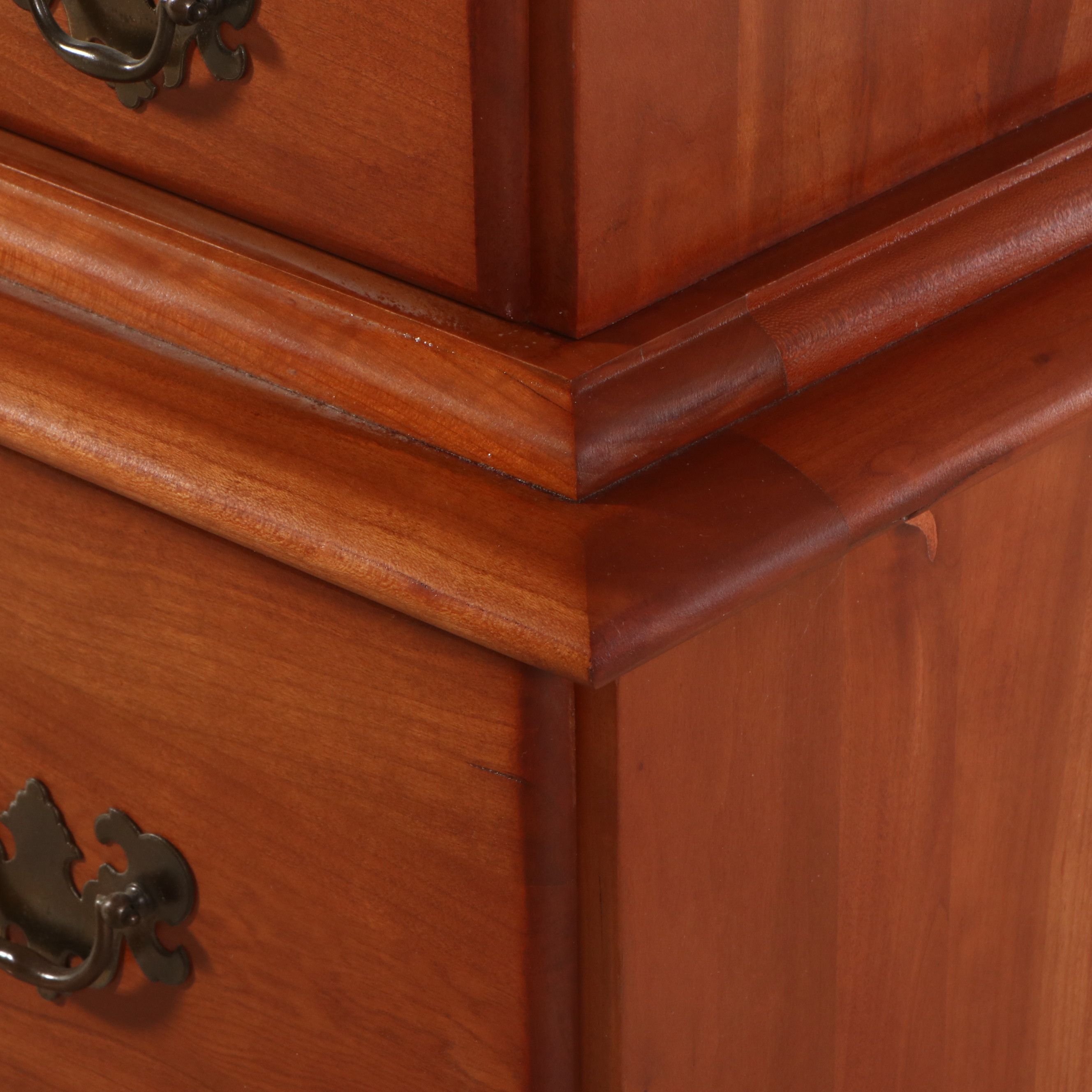 American Colonial Style Cherry Chest on Chest, Mid-20th Century