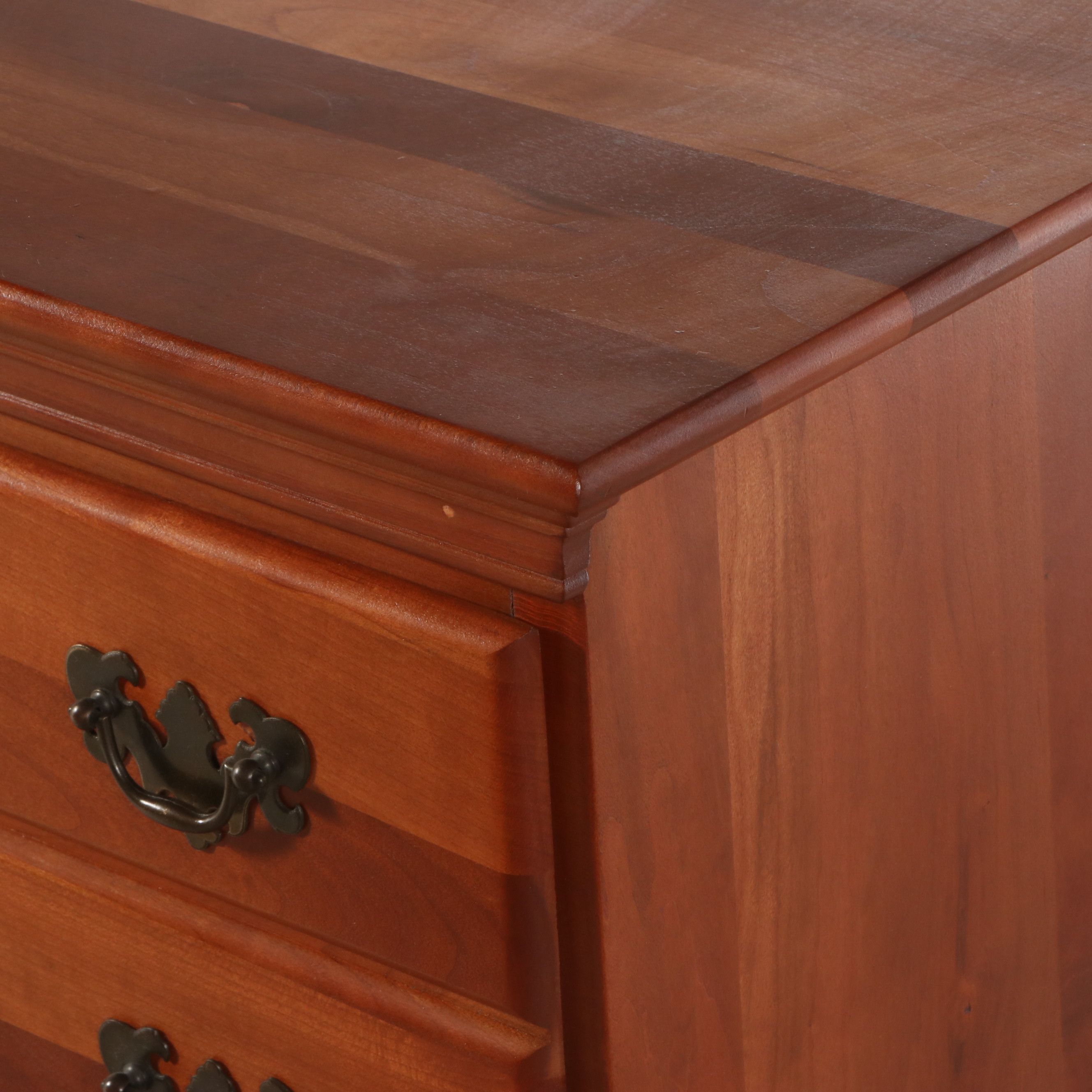 American Colonial Style Cherry Chest on Chest, Mid-20th Century