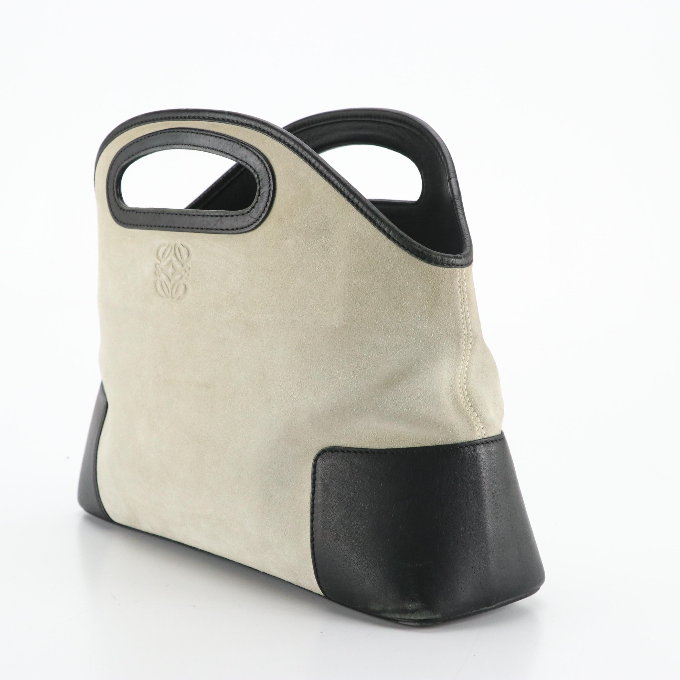 Loewe Anagram Suede and Leather Tote Bag