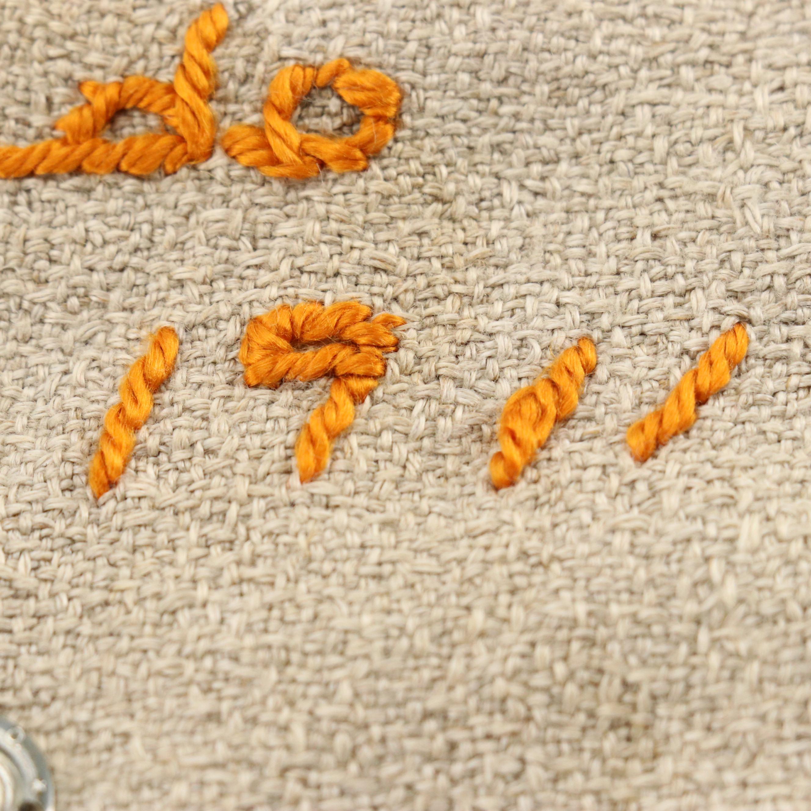 Vintage Handmade Crochet Striped Bag and Embroidered Flap Bag