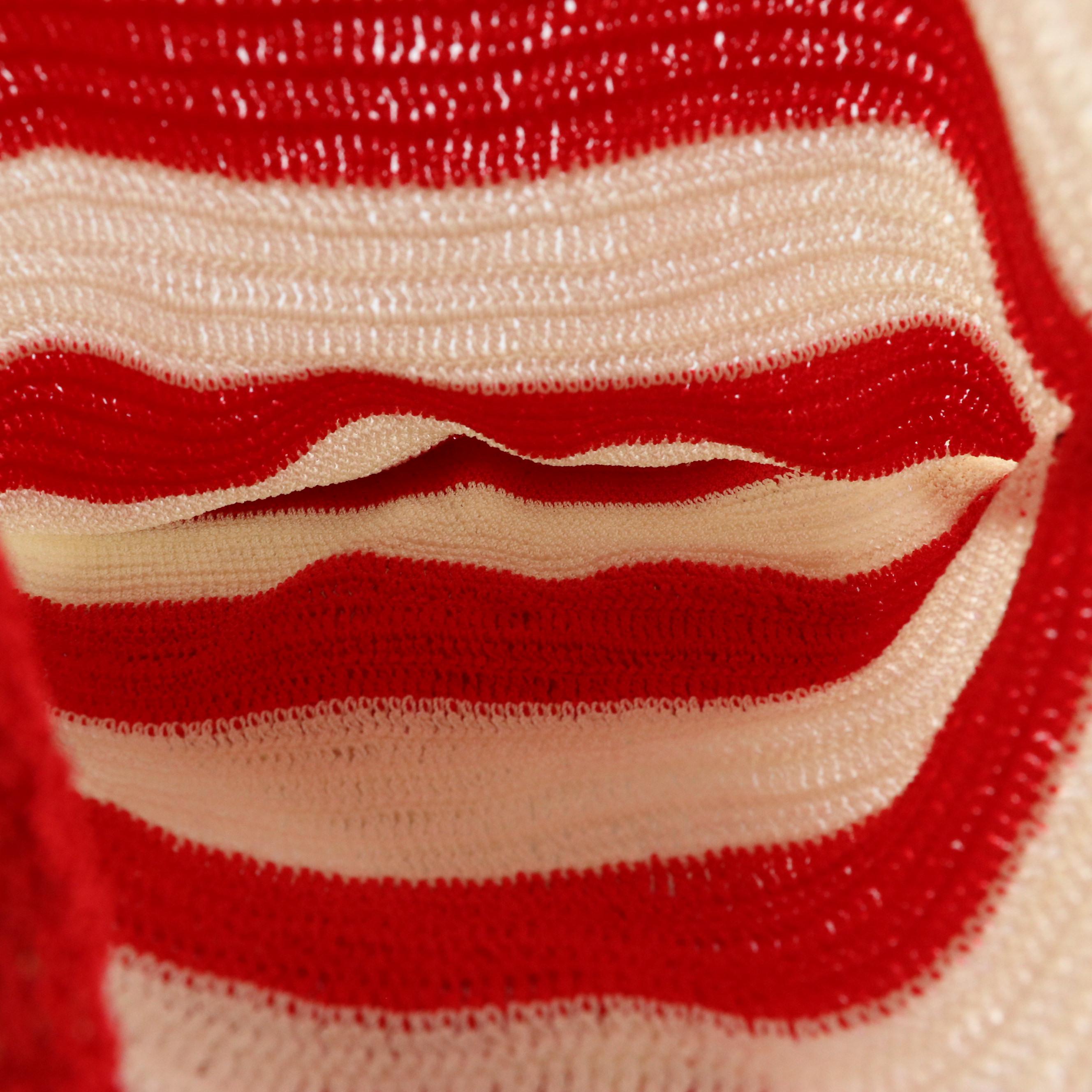 Vintage Handmade Crochet Striped Bag and Embroidered Flap Bag