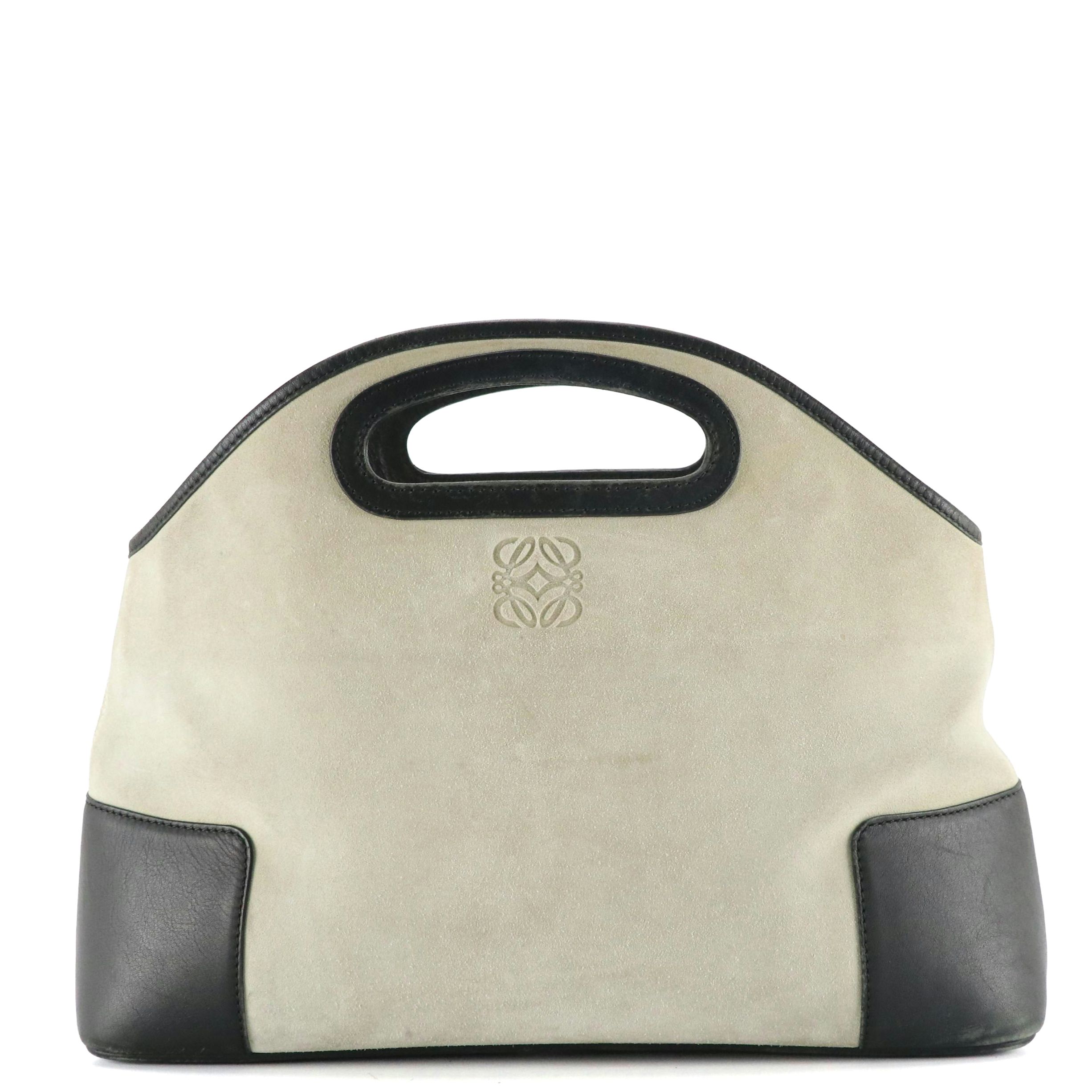 Loewe Anagram Suede and Leather Tote Bag