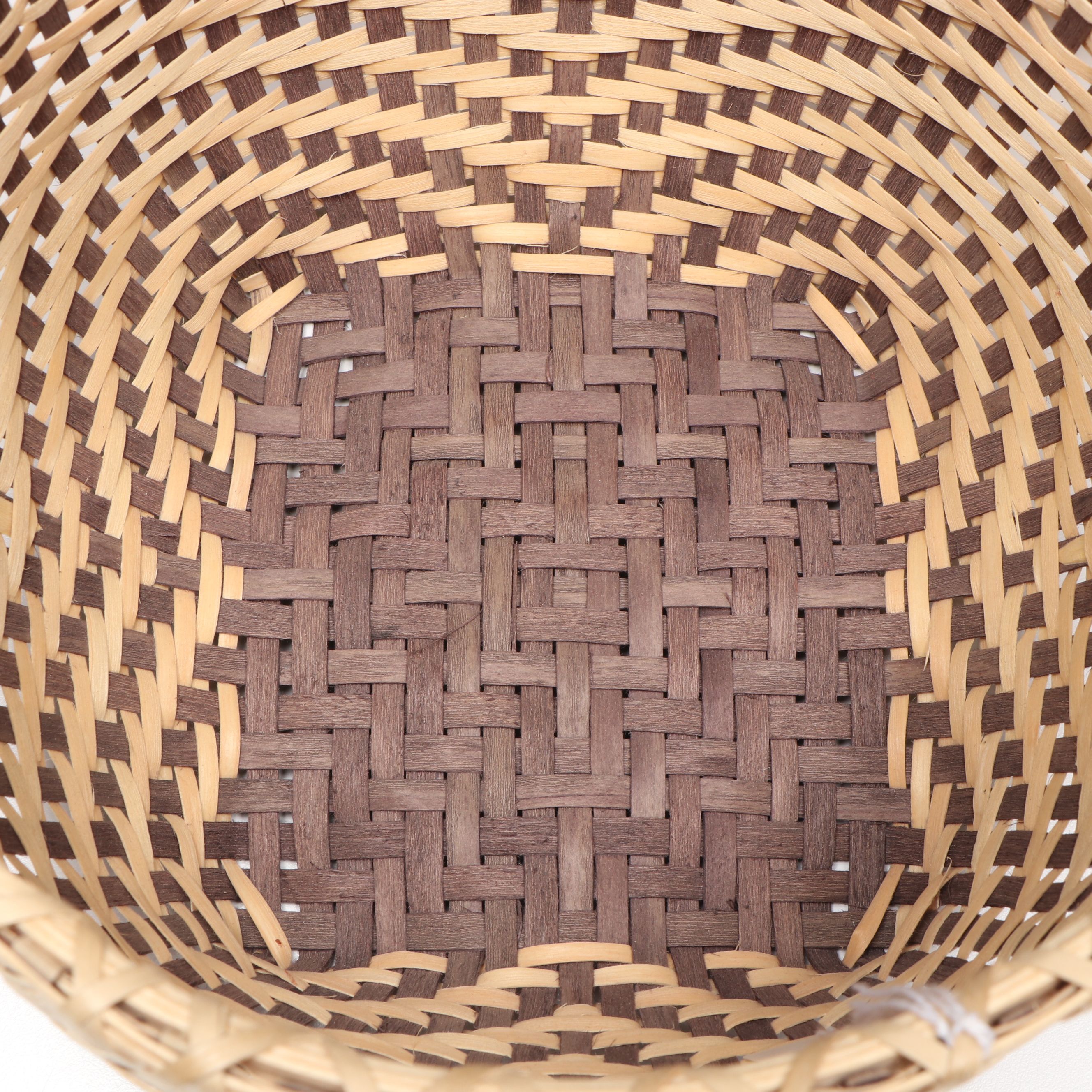 Fred Tomah Wolastoqiyik (Maliseet) Woven Brown Ash Handled Baskets