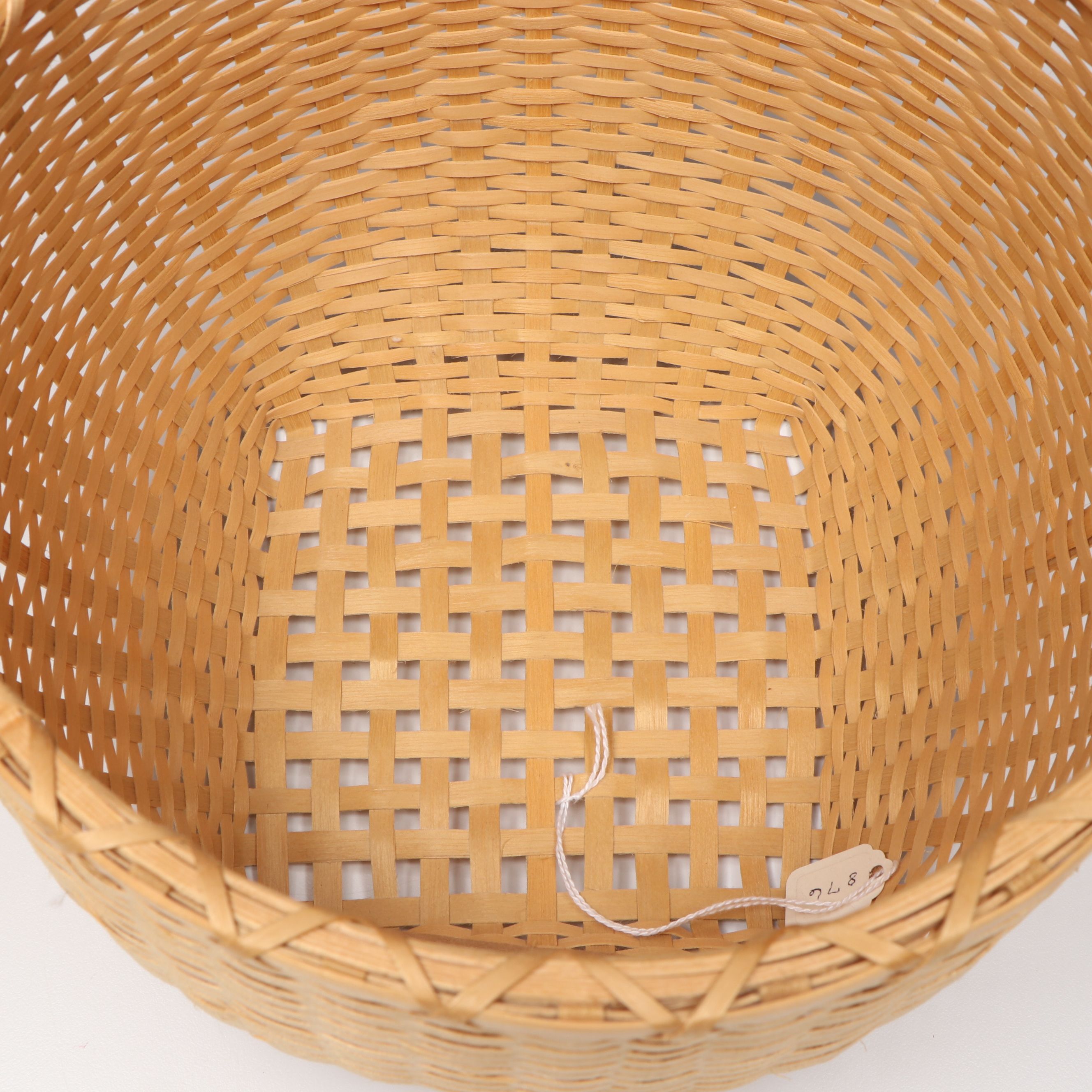 Fred Tomah Wolastoqiyik (Maliseet) Woven Brown Ash Handled Baskets