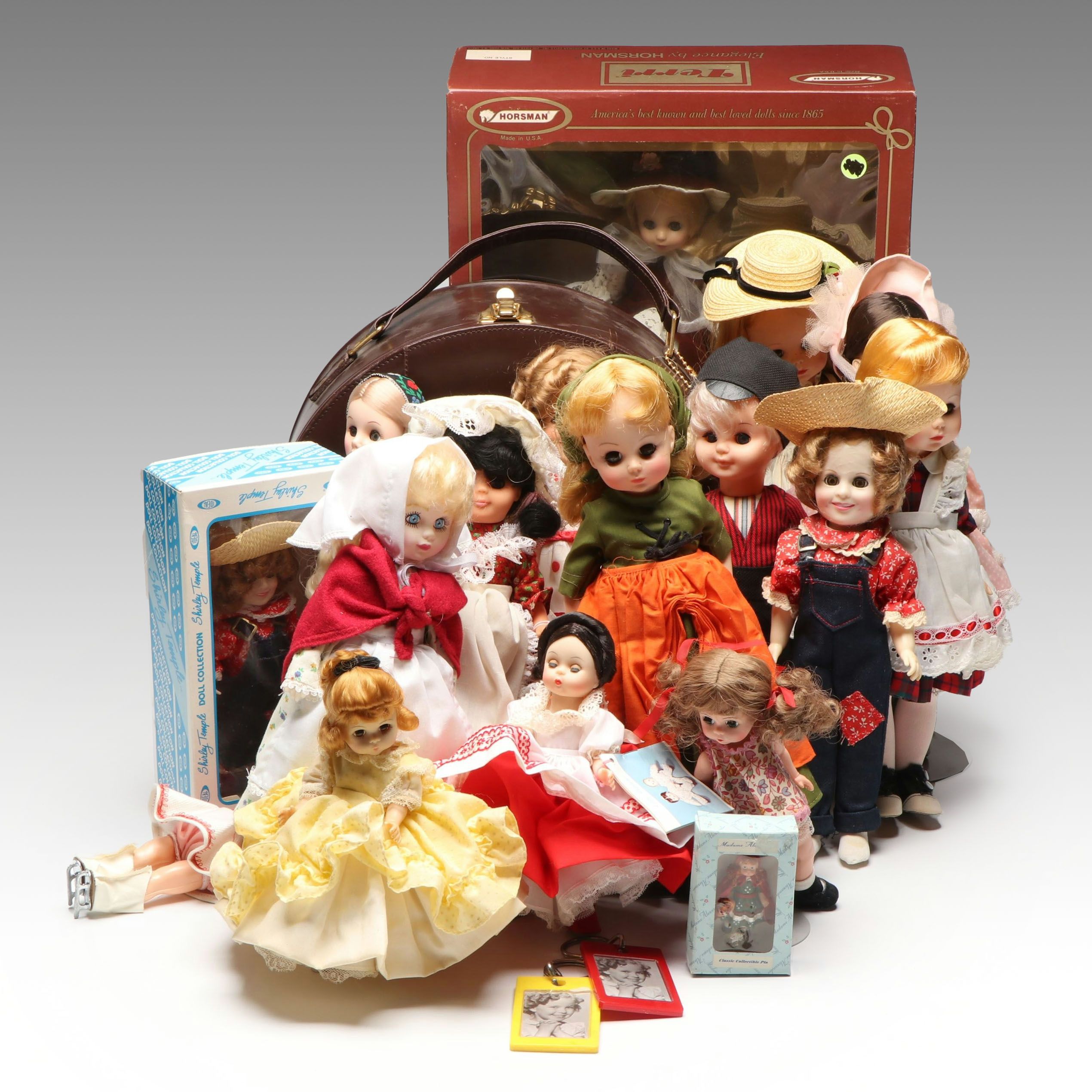 Madame Alexander Cisette Trunk Set with Shirley Temple and More Dolls