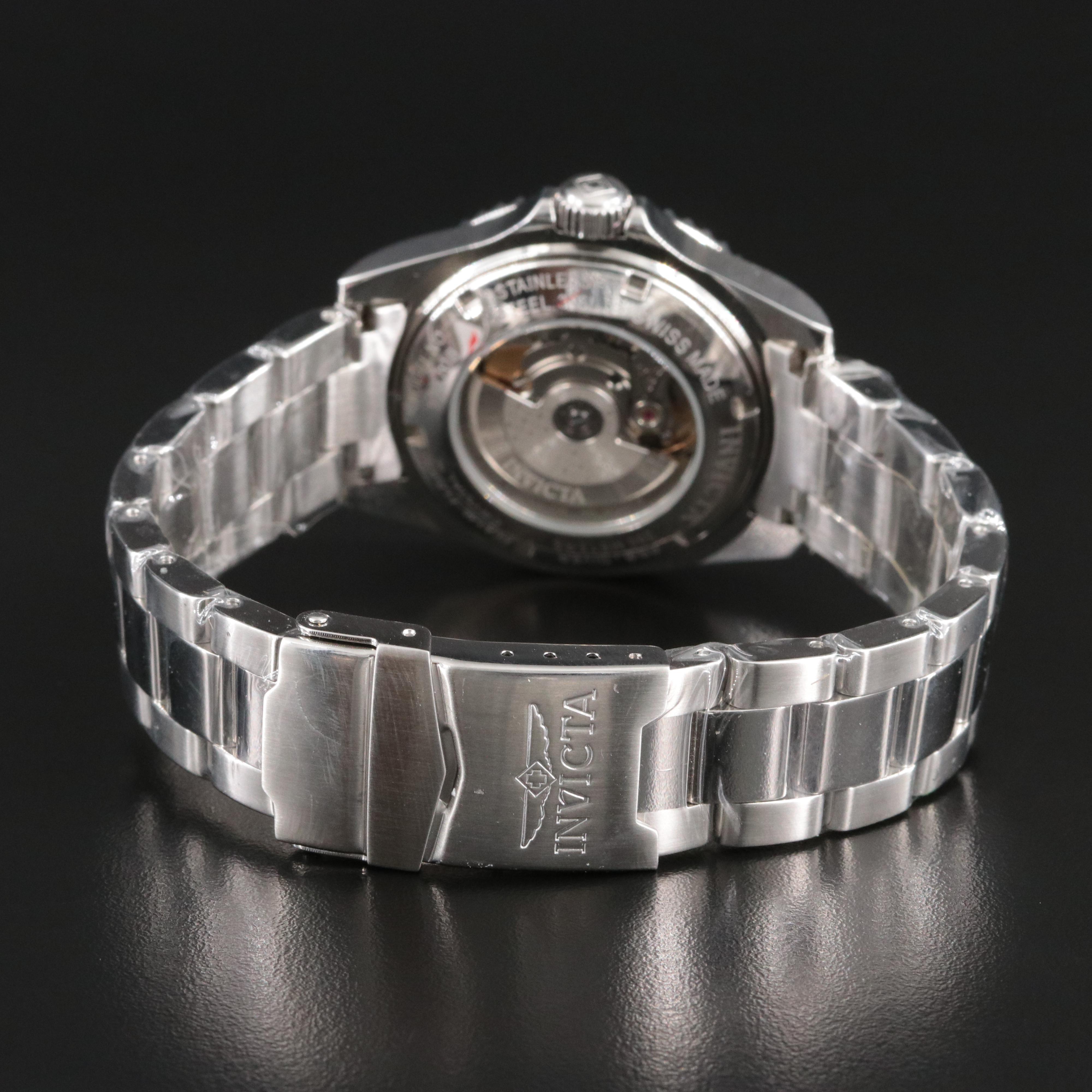 New Invicta Men`s Pro Diver 200m St. Steel Automatic Watch