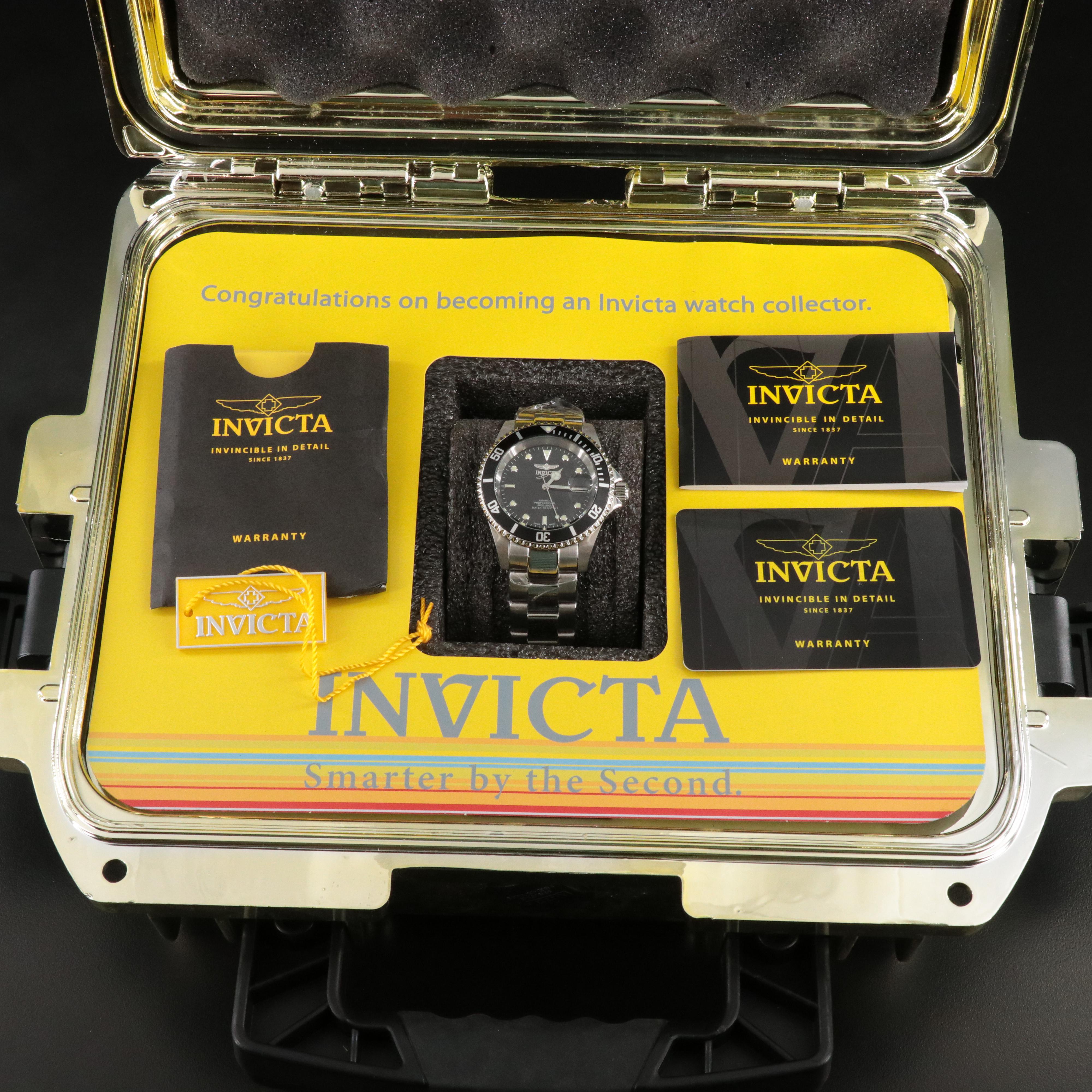 New Invicta Men`s Pro Diver 200m St. Steel Automatic Watch