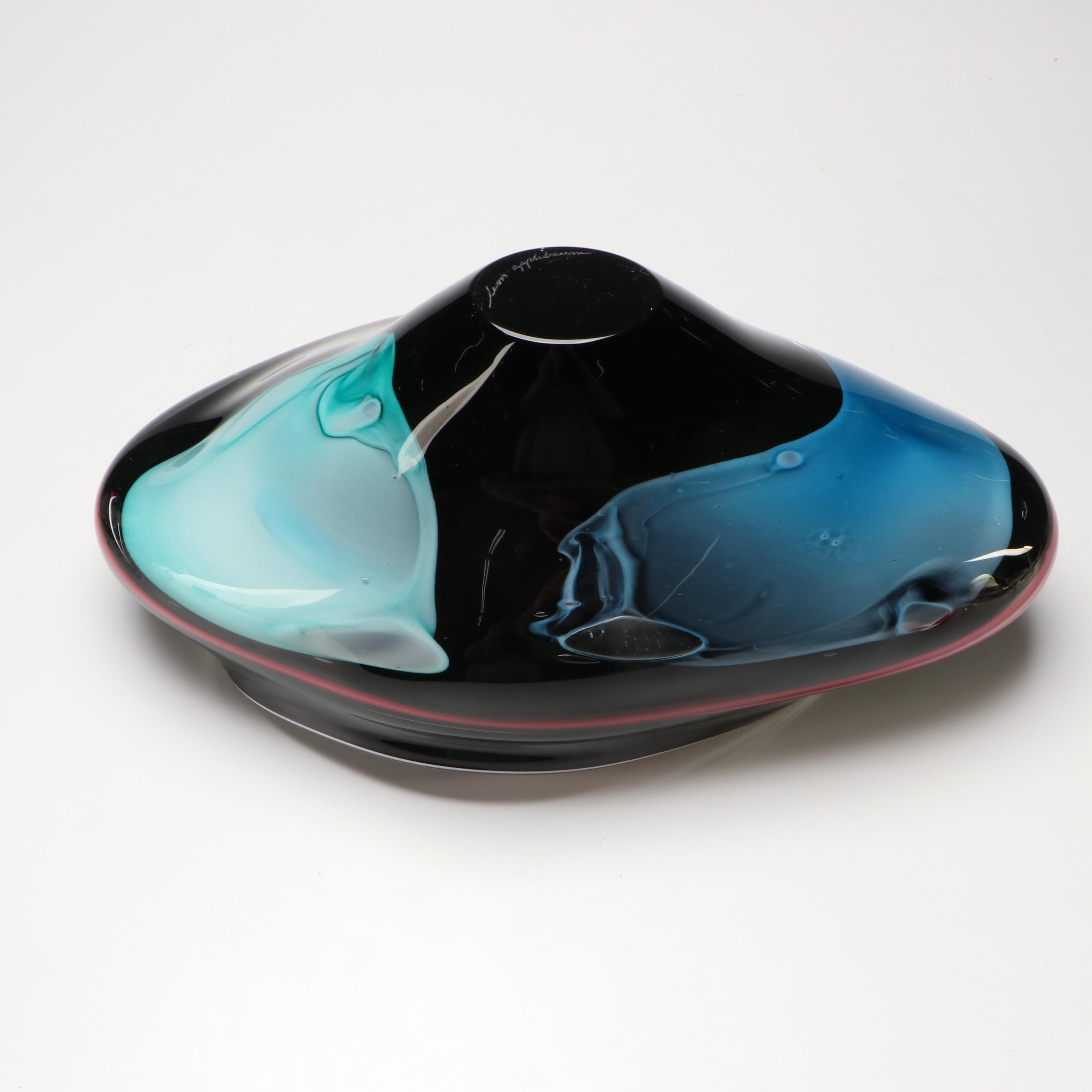 Leon Applebaum Multicolor Art Glass Vase