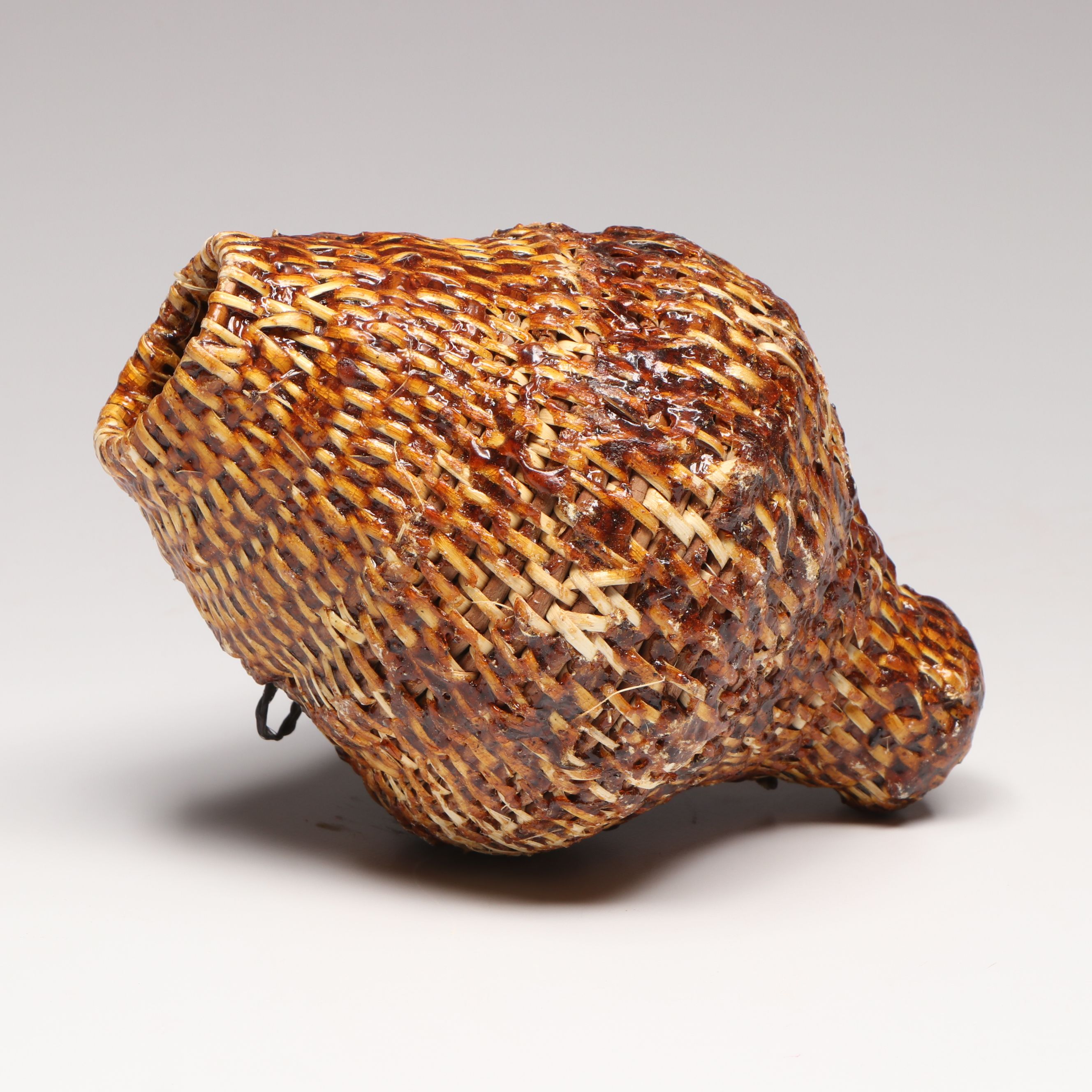 Etta Rock with Other Diné (Navajo) Sumac and Pine Pitch Vessels