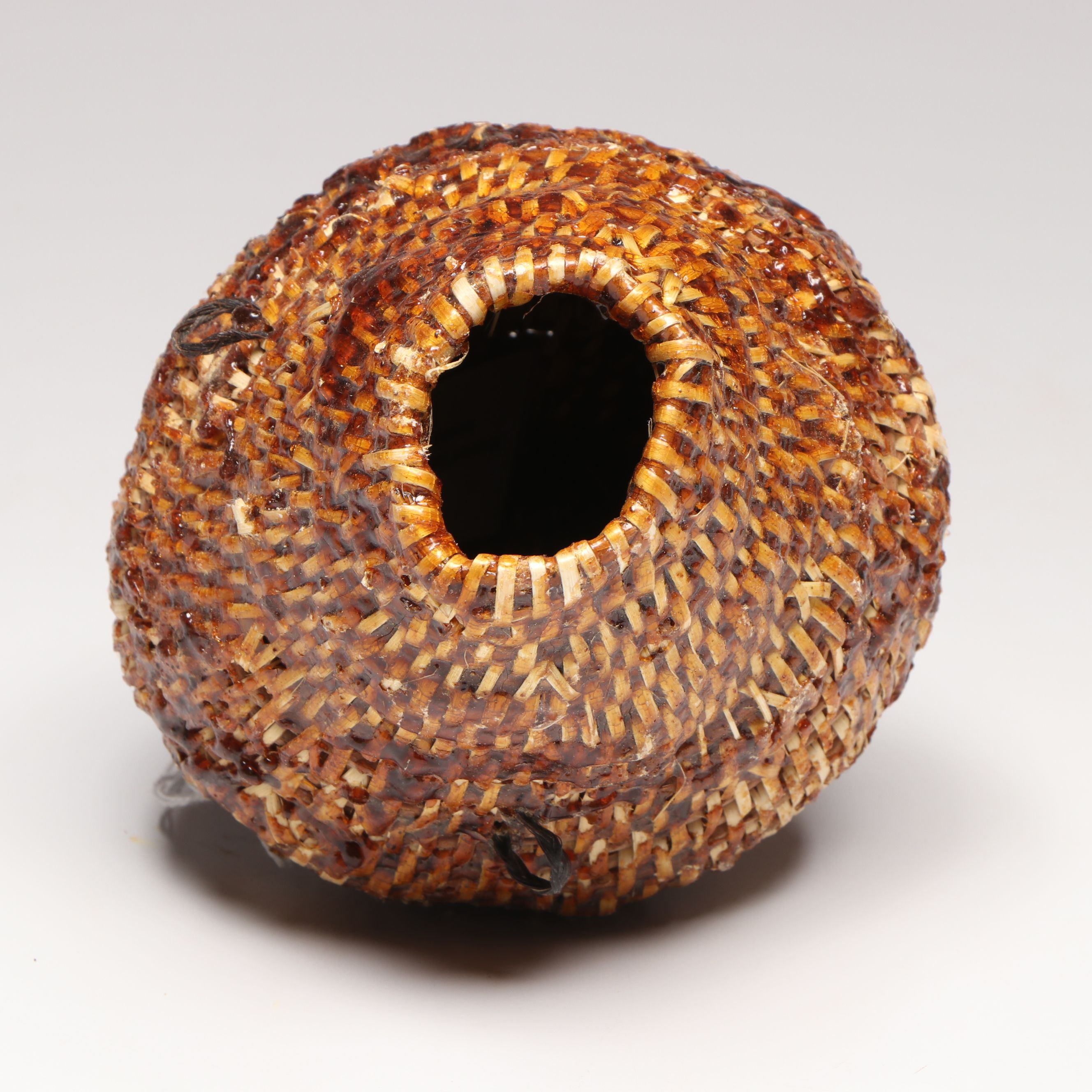 Etta Rock with Other Diné (Navajo) Sumac and Pine Pitch Vessels